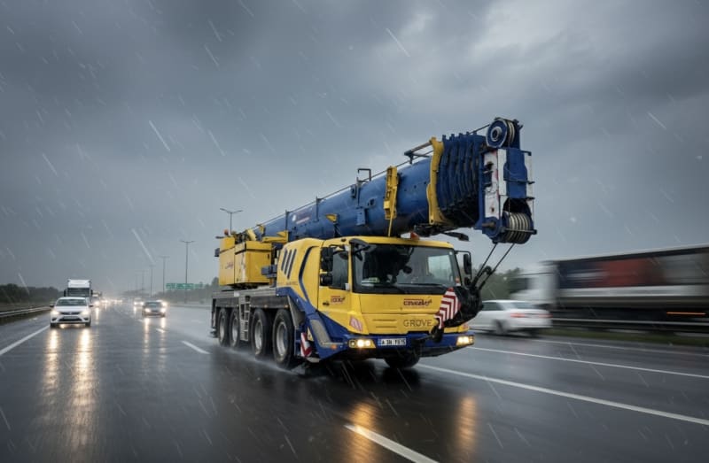 100 ton mobil vinç kiralama — inşaat ve sanayi projesi