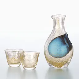 【木箱入り】冷酒セット（金箔）