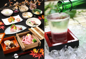 熟練の板前が腕をふるう豪華な会席料理 | 【4～12名様 / 個室確約★ホテル顔合わせディナープラン】海と陸の幸を贅沢に堪能する「極」コース 全9品★飲み放題追加可 / 新宿西口徒歩3分