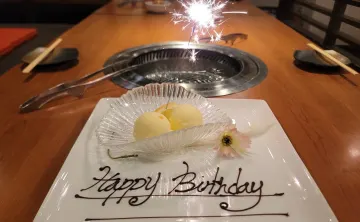 メッセージ付きプレートで叶える特別なひととき | 【最大32名様までお祝いプラン×個室選択可】厳選黒毛和牛を味わう絶品焼肉ディナー★メッセージ付きプレート＋飲み放題選択可★心に刻む贅沢なお祝いを北新地で満喫