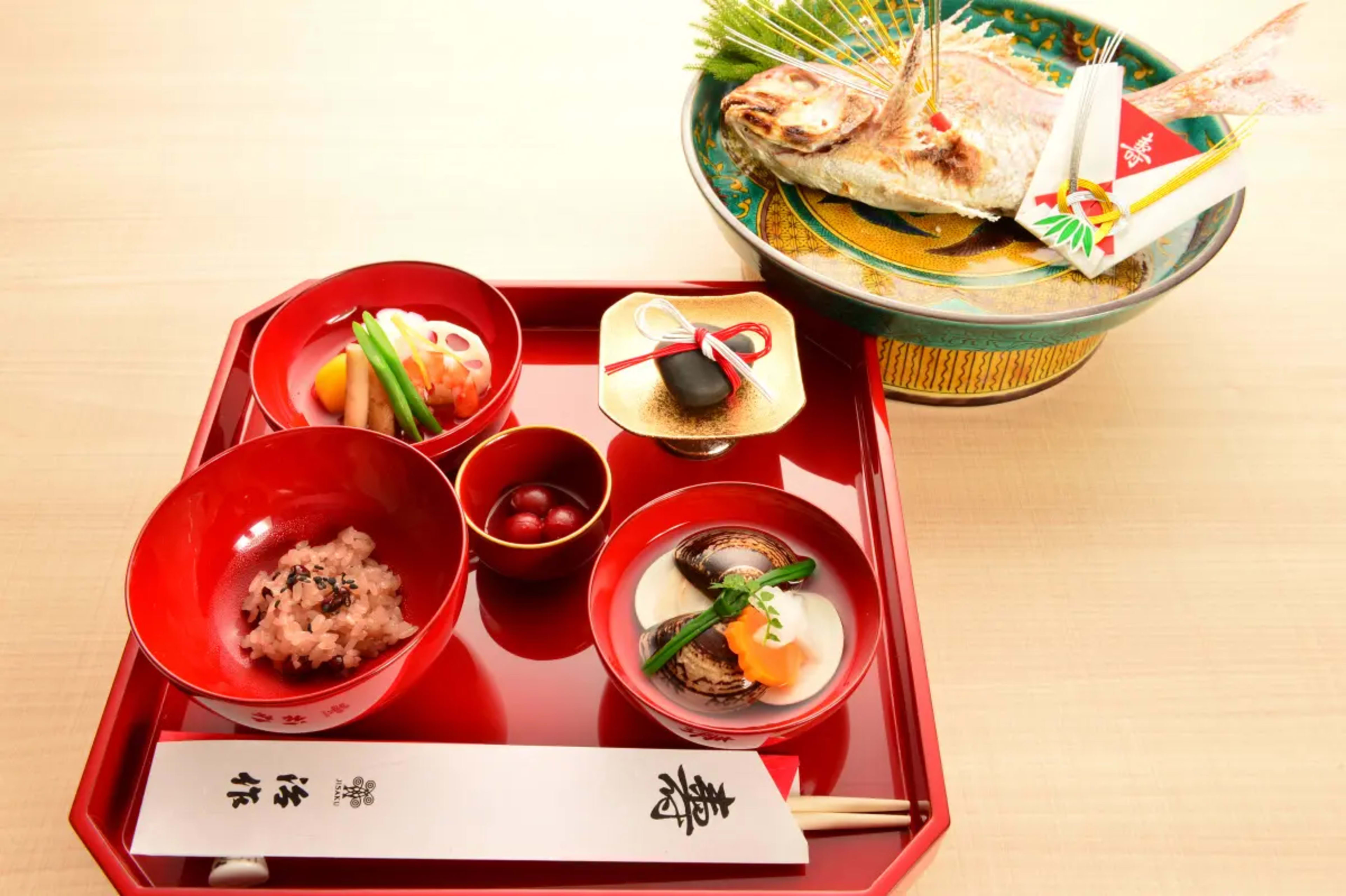 お食い初め膳&祝い鯛