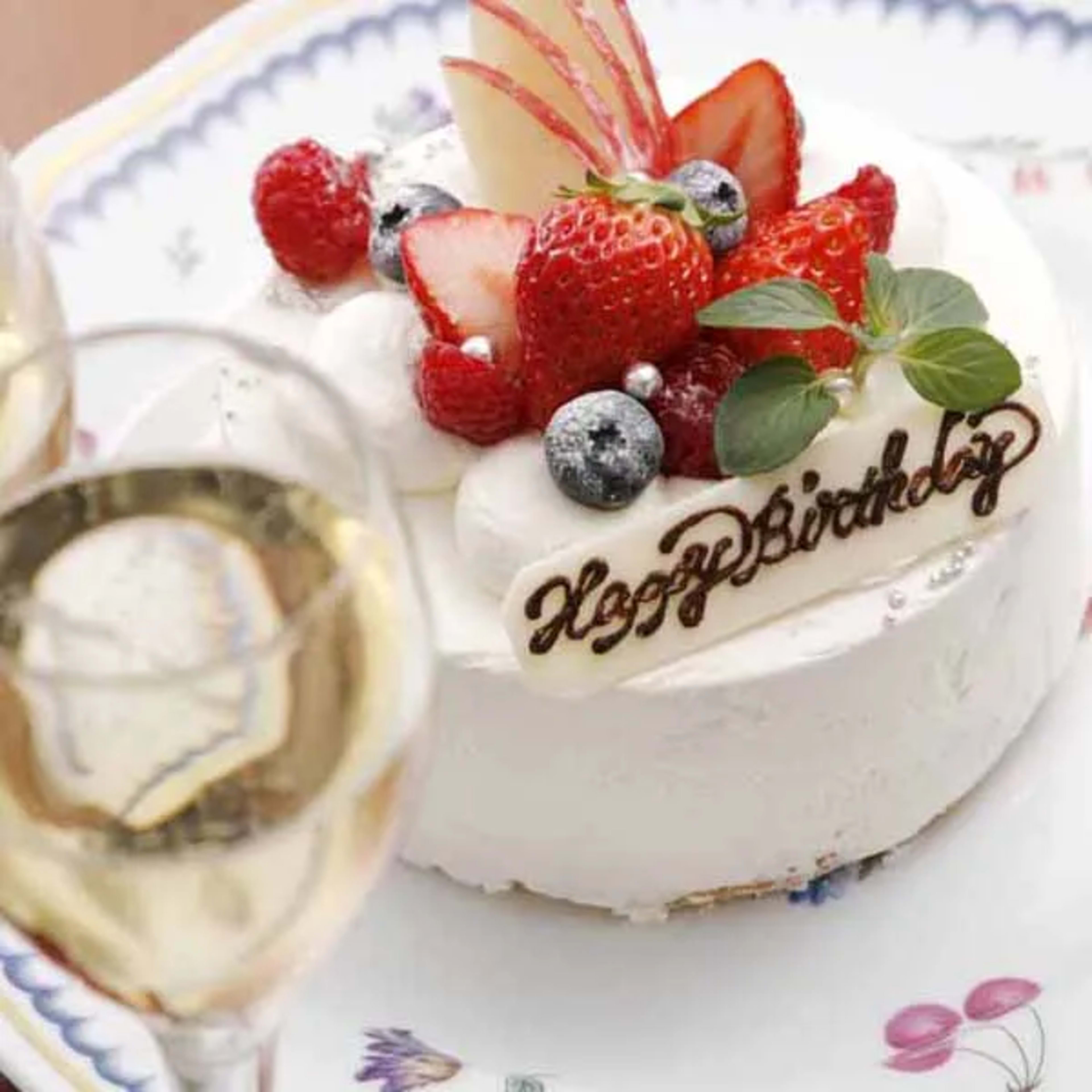 メッセージ付きホールケーキ