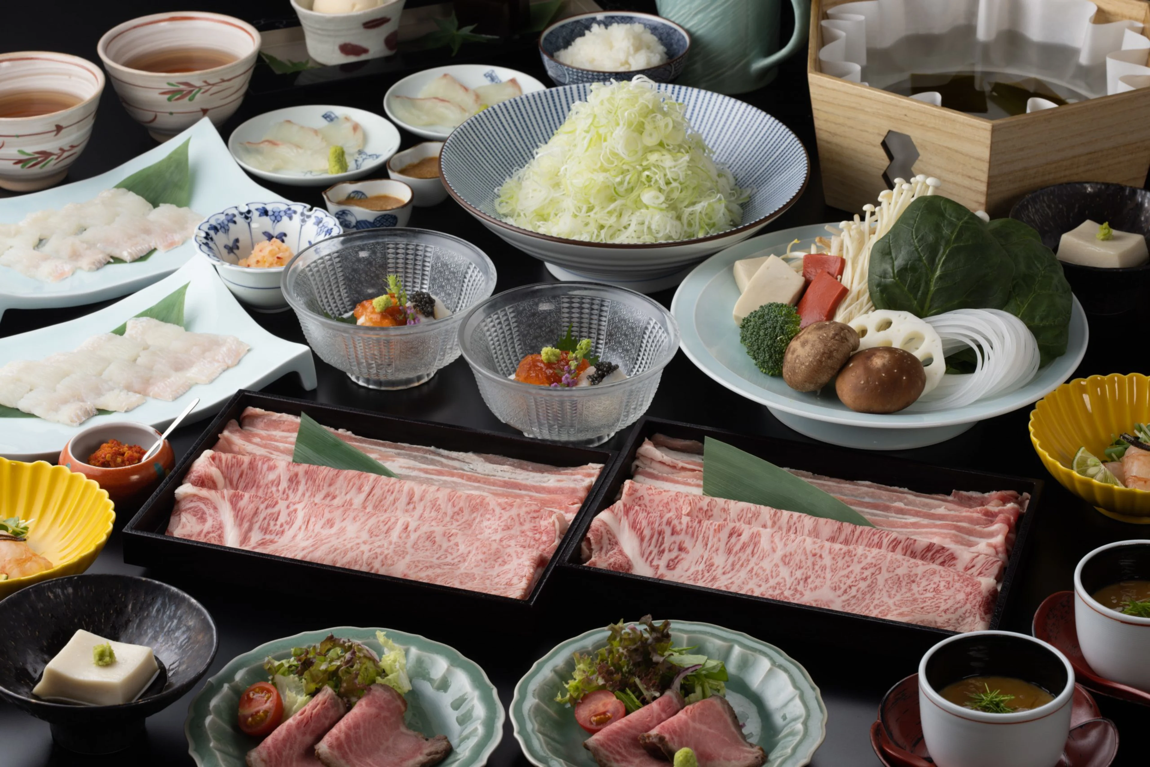 個別鍋で頂く厳選豚肉の出汁しゃぶ会席