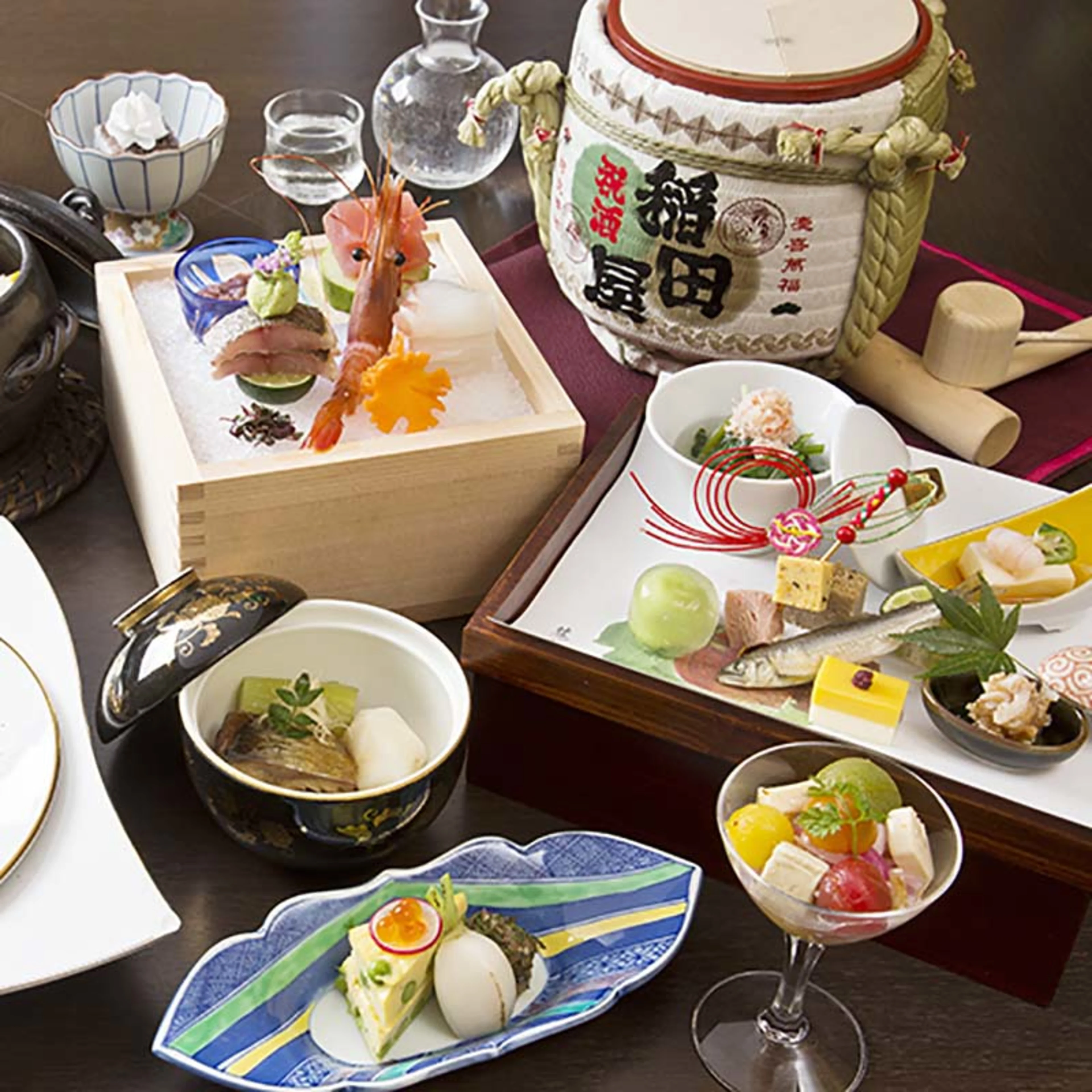 【最大16名様 / 個室確約★結納・顔合わせプラン】祝鯛や鳥取和牛など華やかな御祝懐石「寿～ことぶき」★東京駅の一等地でご両家顔合わせ★