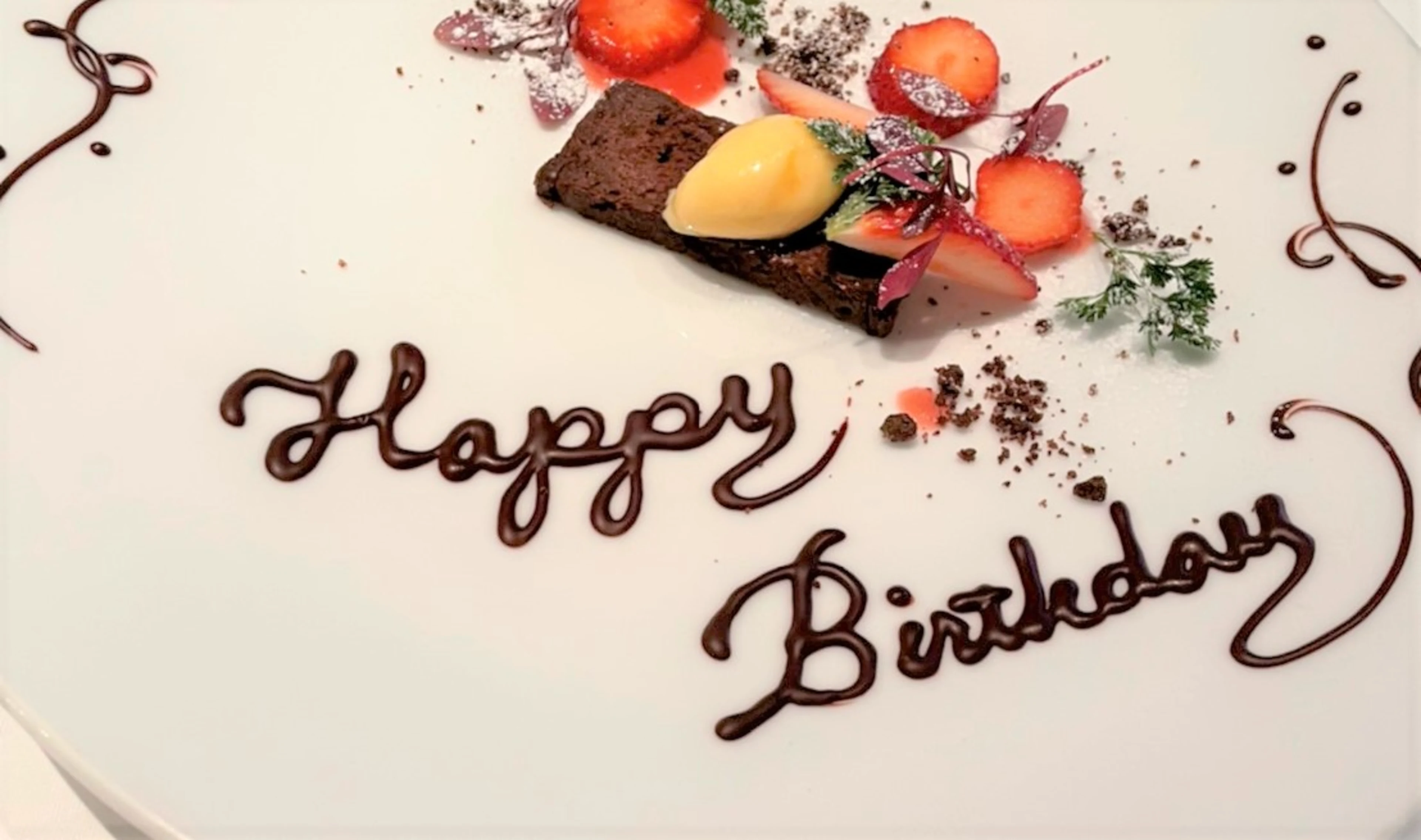 メッセージ付デザートプレート