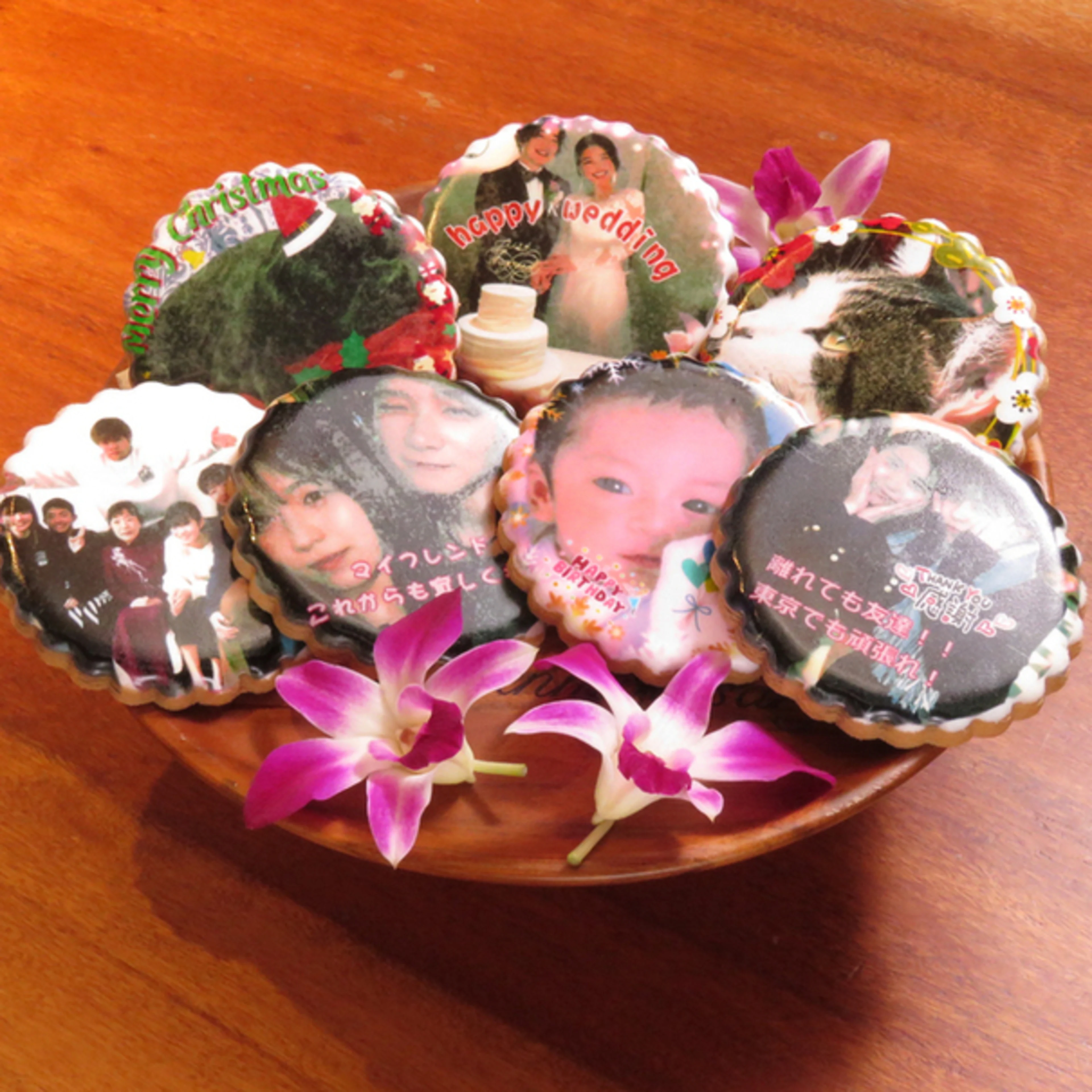 オリジナルプリントクッキー付きデザートプレート