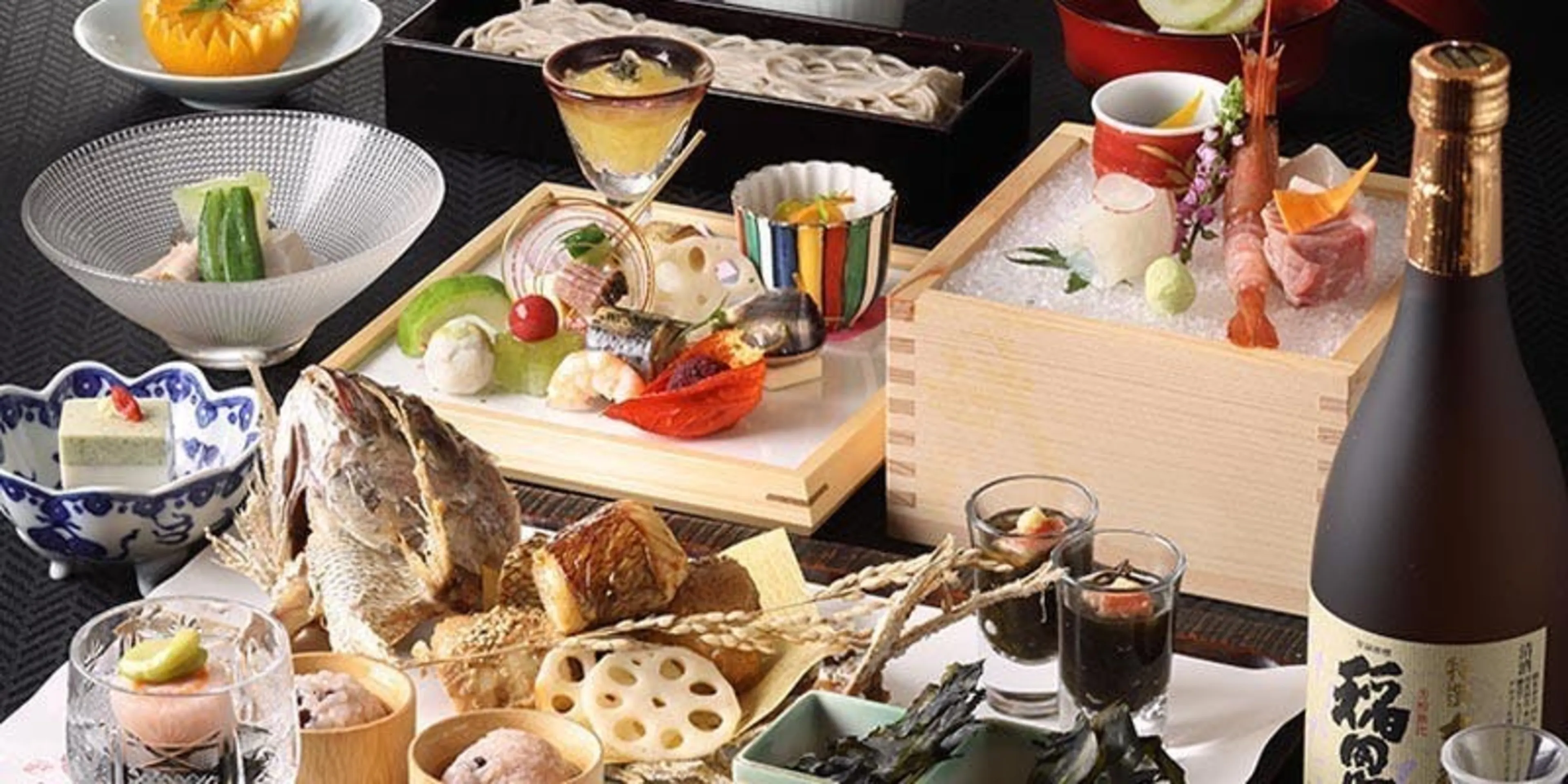 【最大16名様 / 個室確約★結納・顔合わせプラン】祝鯛や鳥取和牛など華やかな御祝懐石「寿～ことぶき」+飲み放題★東京駅の一等地でご両家顔合わせ★