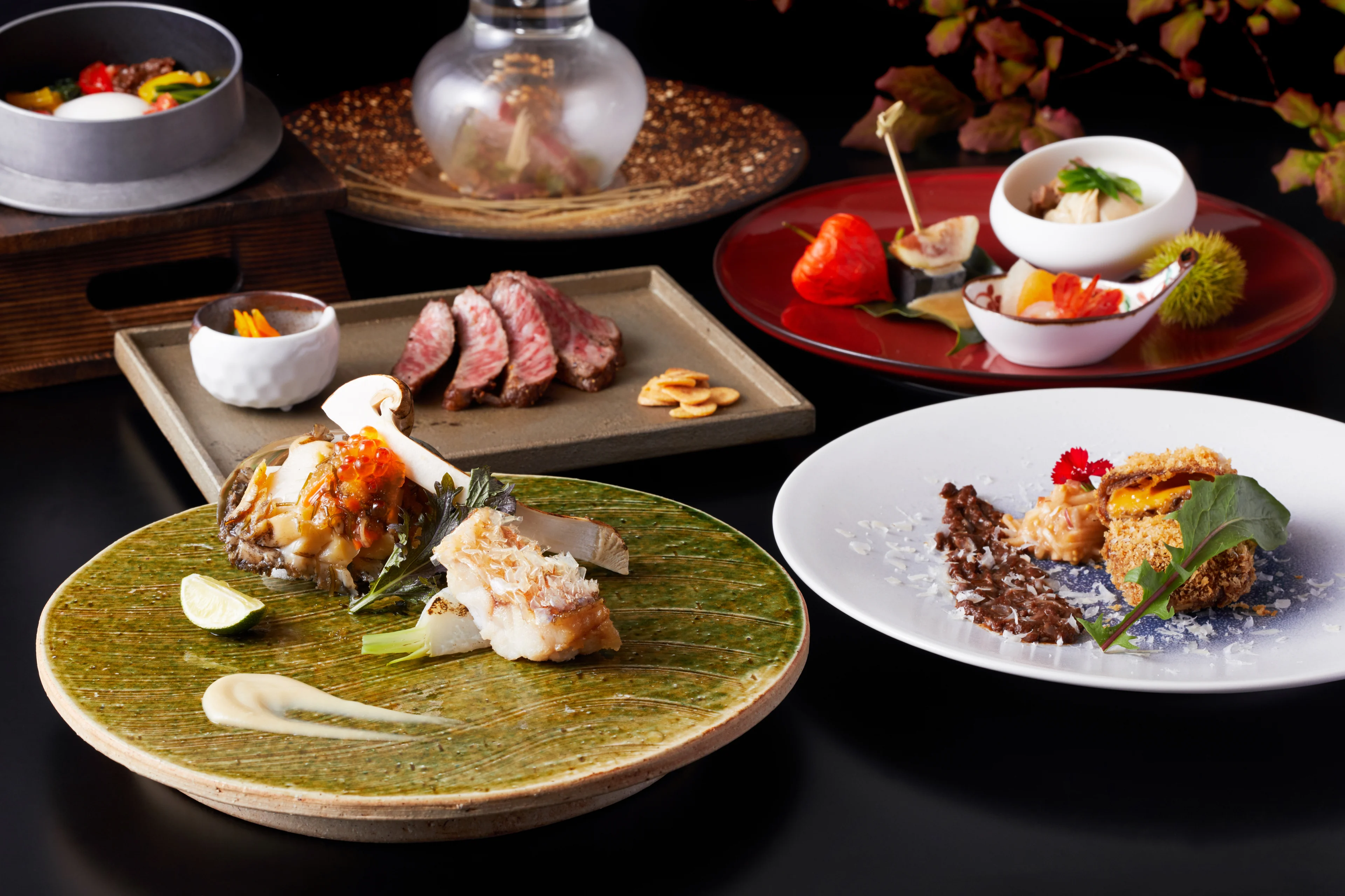  【4〜12名様 半個室確約×お顔合わせ・結納プラン】黒毛和牛A5ヒレの鉄板焼きなど全6品ランチコース＋乾杯ドリンク★五条駅より徒歩1分★ご両家の集まりに相応しい半個室で美食を堪能