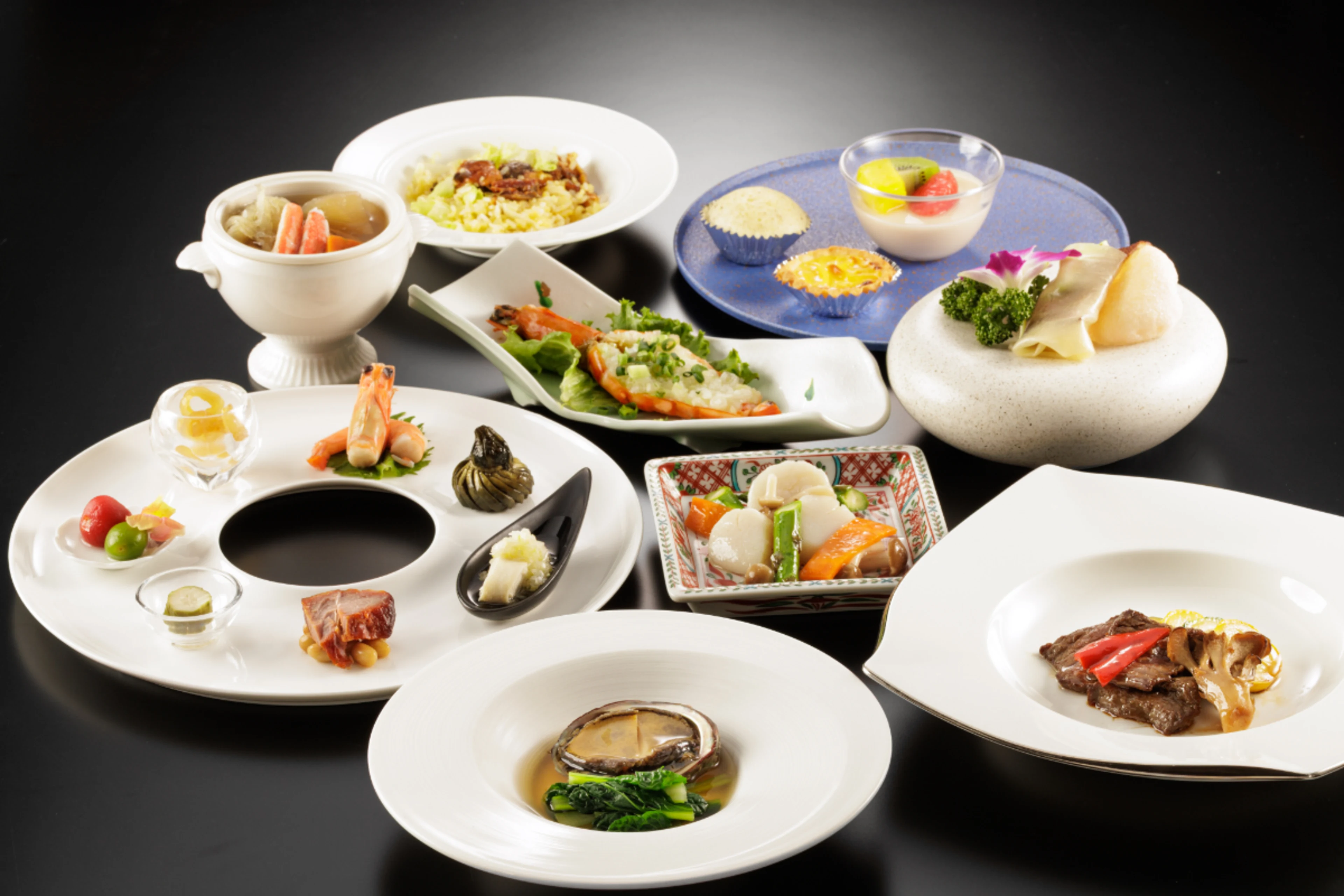 【個室確約×接待・会食プラン】黒毛和牛や海老、フカヒレを堪能×選べる珠玉の中国料理コース★乾杯ドリンクつき★ホテルヒューイット甲子園で叶える優雅なひととき