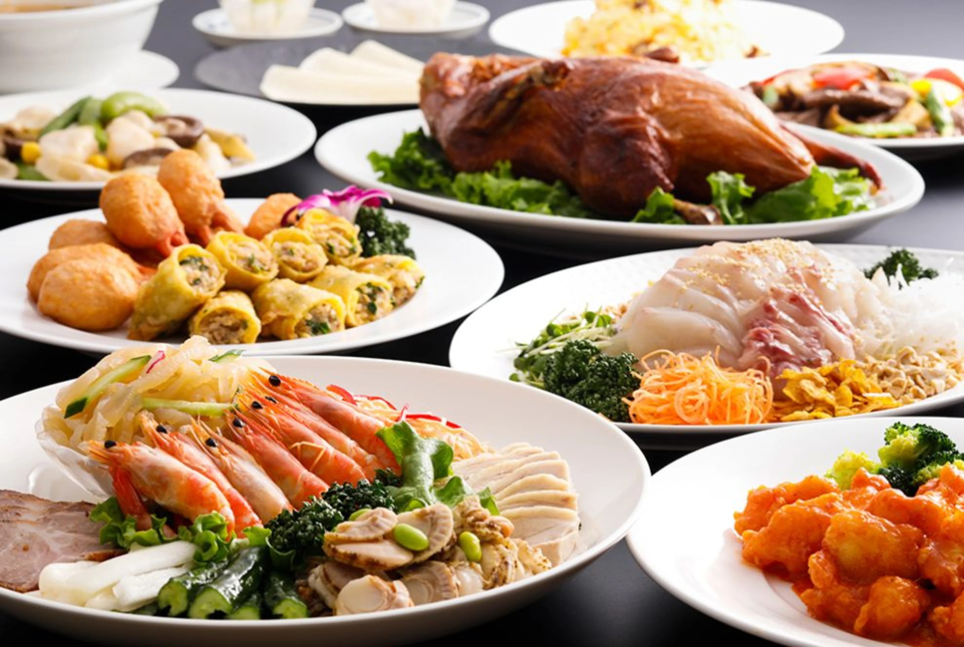 【リバービュー個室】ホテル還暦祝いプラン ふかひれスープ含む中華コース＋飲み放題★大川沿いの美景を堪能★