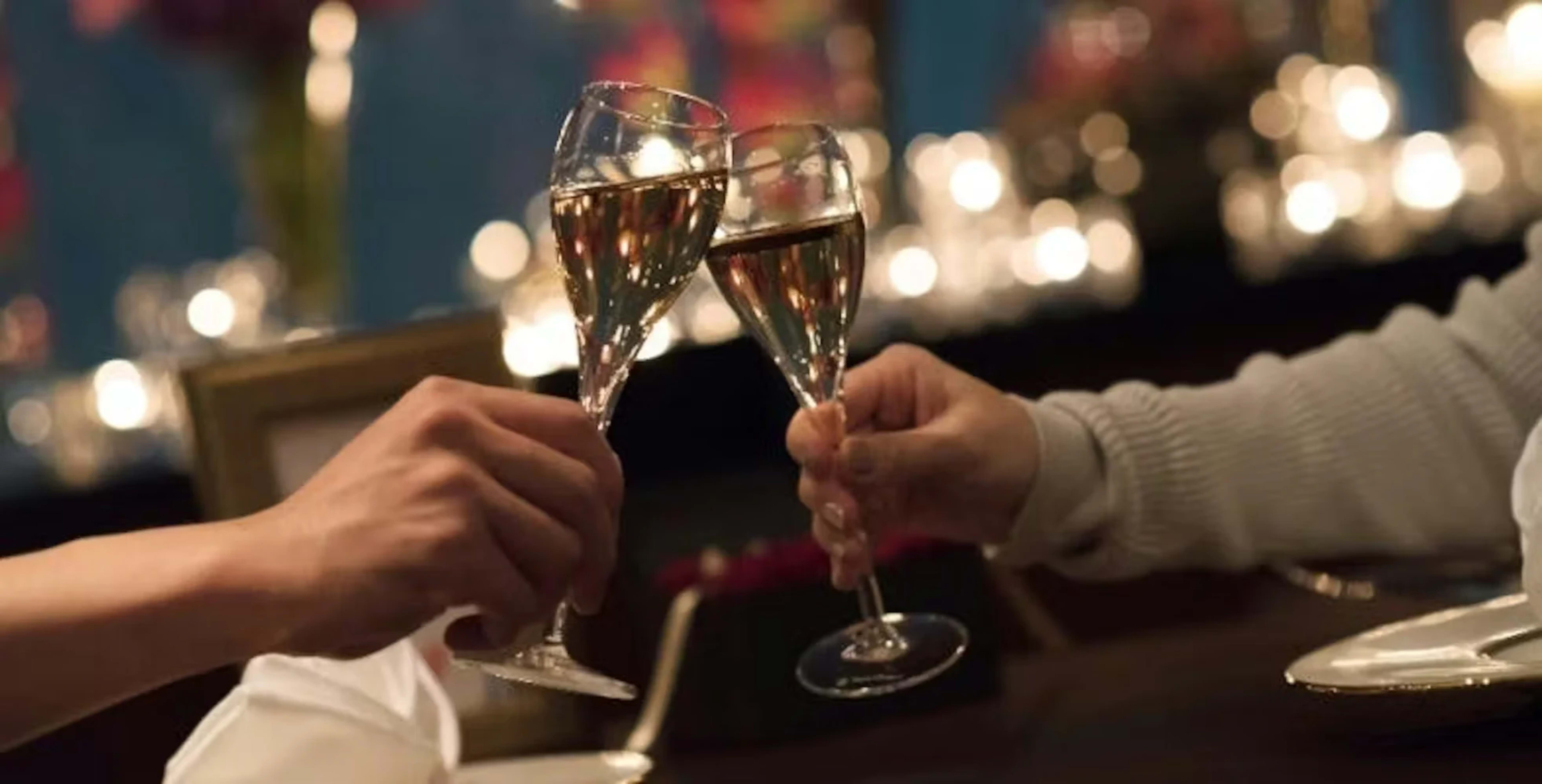 スパークリングで乾杯