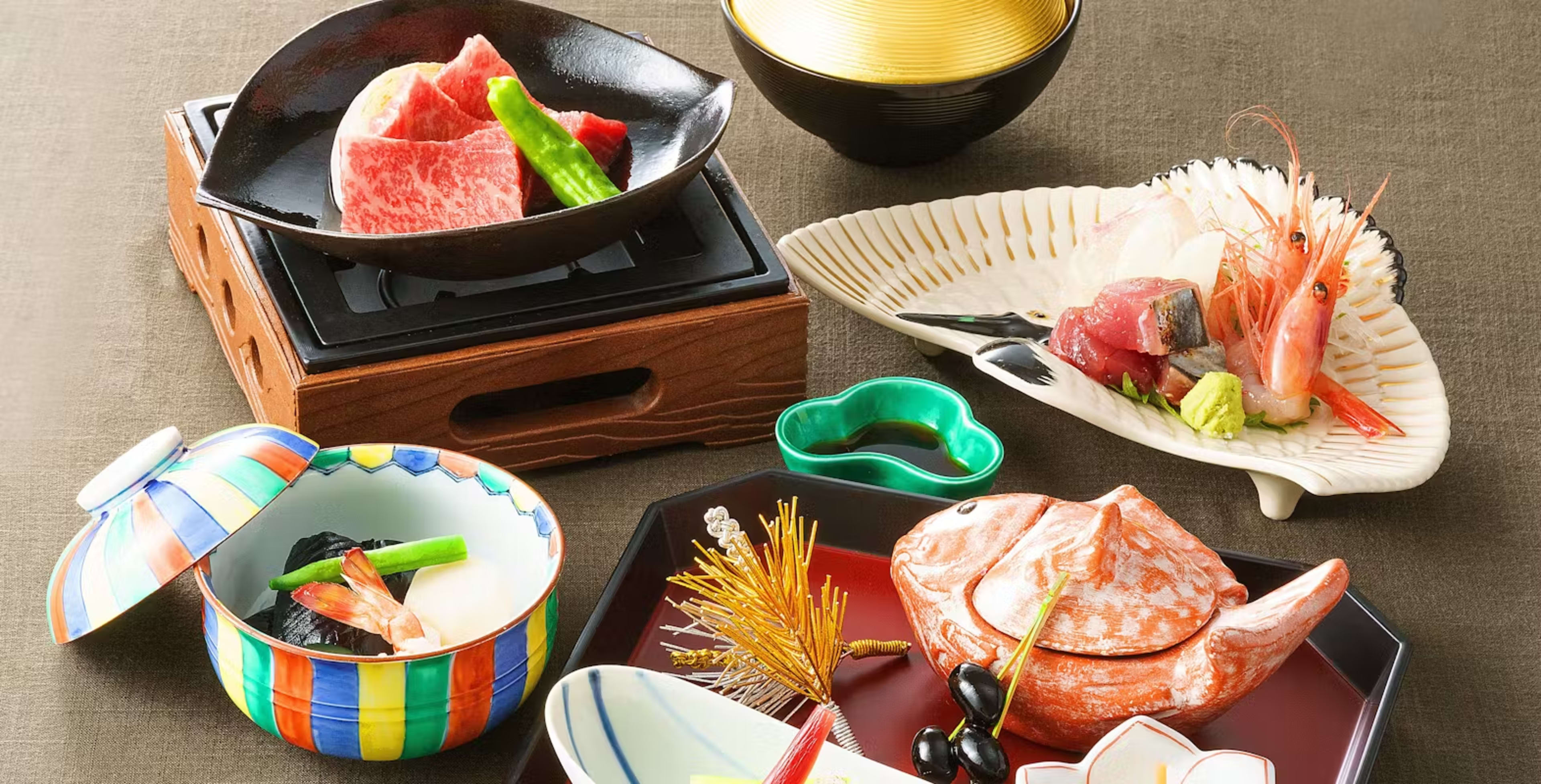 【最大12名×個室確約★大人数のお祝いプラン】牛肉陶板焼き含む、旬彩懐石全8品【祥福】★明治十年創業の老舗で祝う大切な人のハレの日★西梅田駅直結