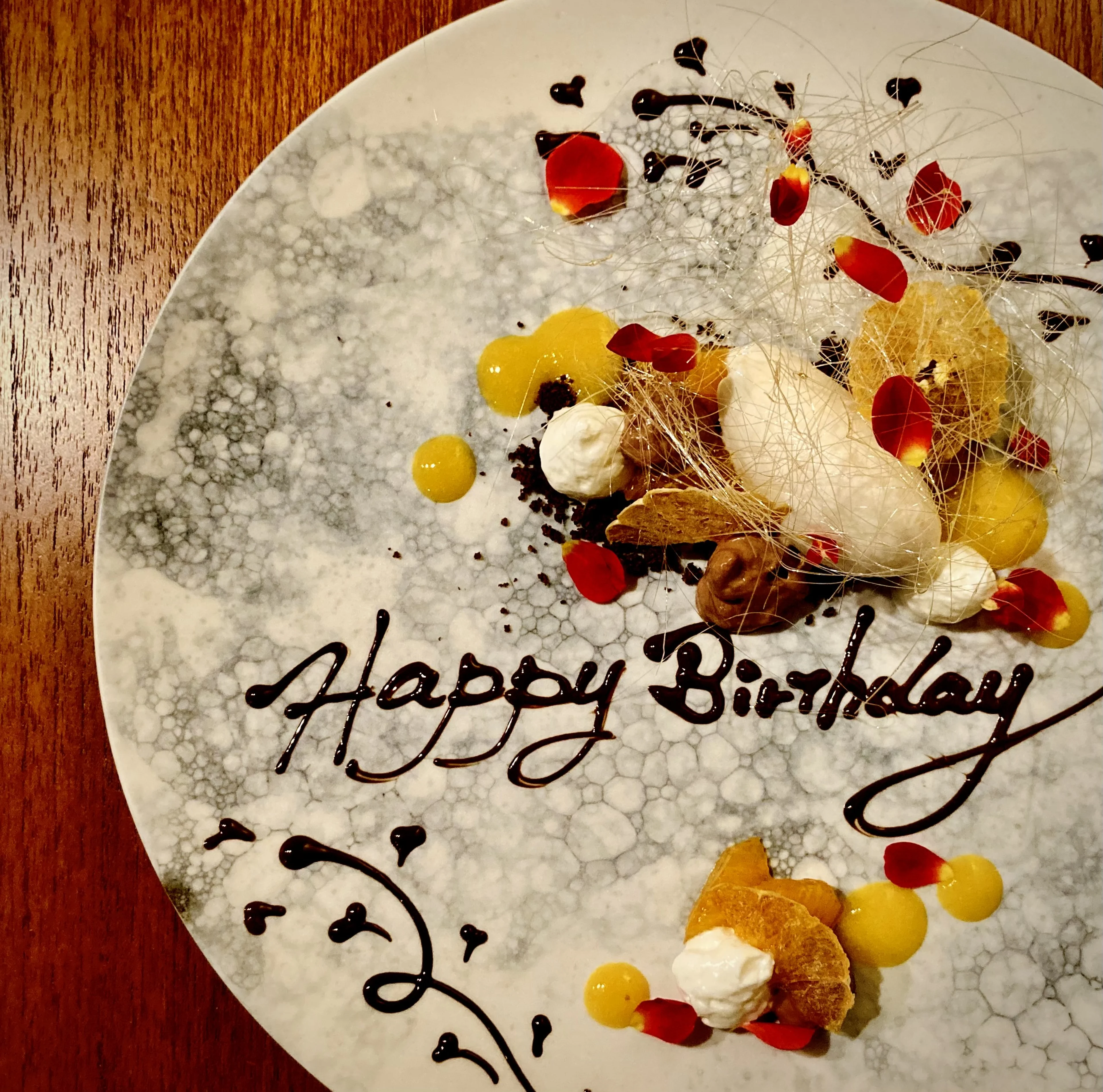 メッセージ付きデザートプレート