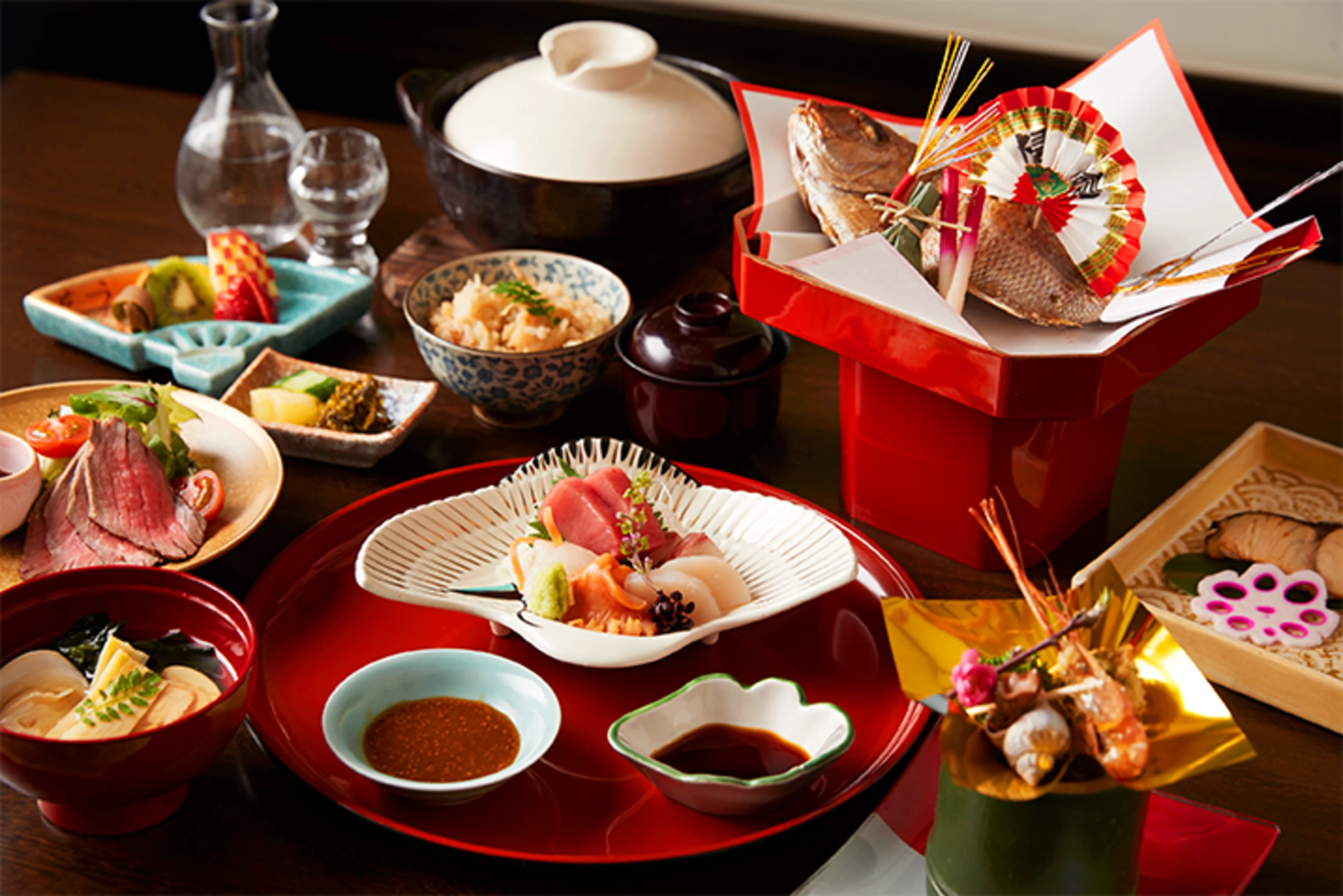 【個室確約】鶴見で祝うアニバーサリープラン★全7品和洋膳＋鯛のお頭付き焼き物＋メッセージ付きデコレーションケーキ★（6名様～）