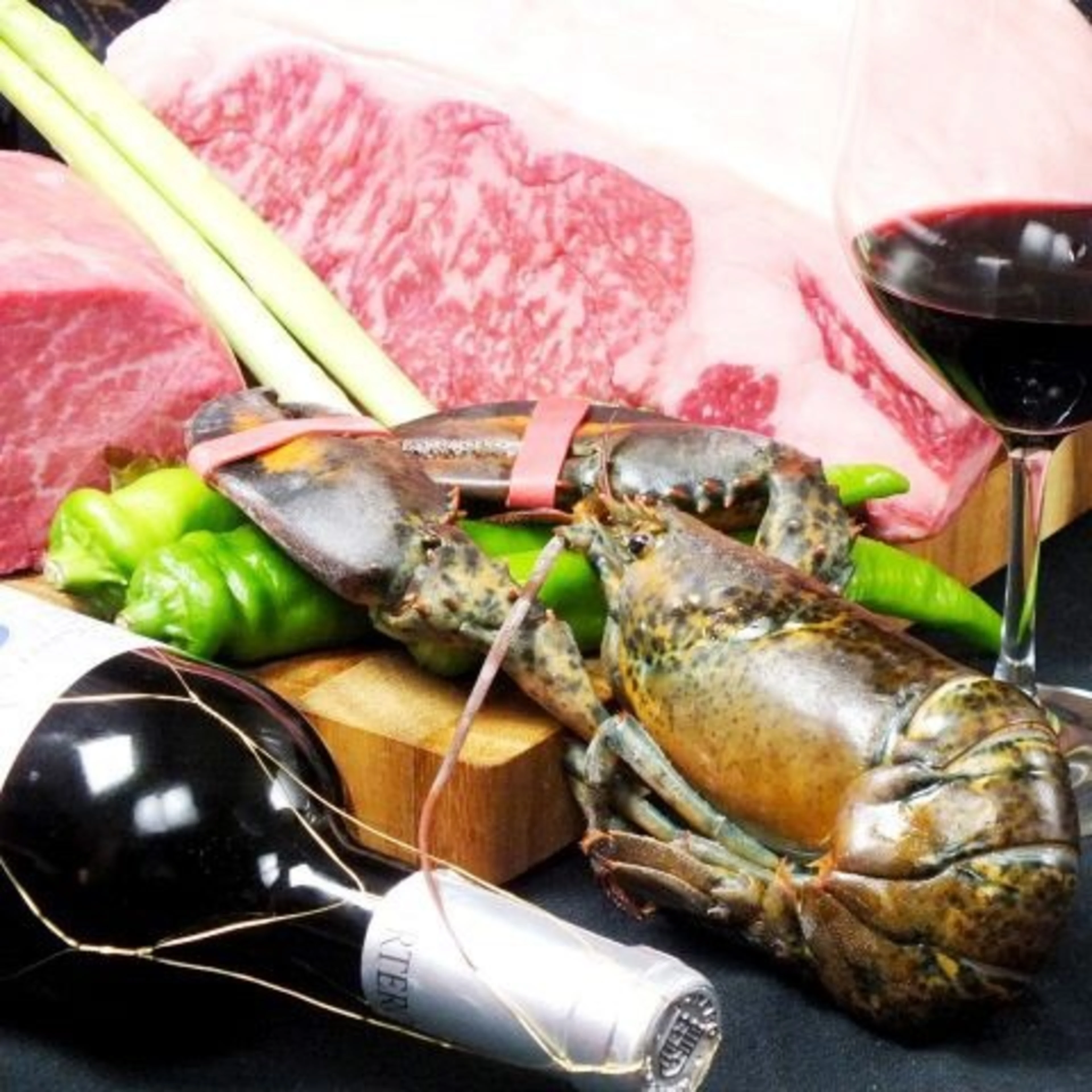 【プロポーズプラン】A5黒毛和牛やオマール海老など全8品+メッセージ付きホールケーキ★祇園の隠れ家で一生の思い出を