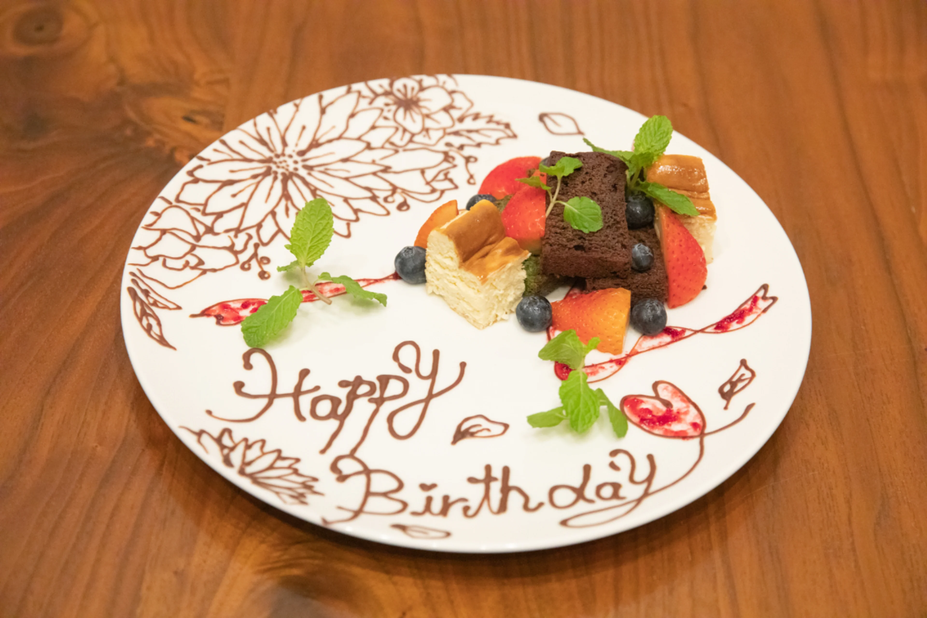 メッセージ付きデザートプレート