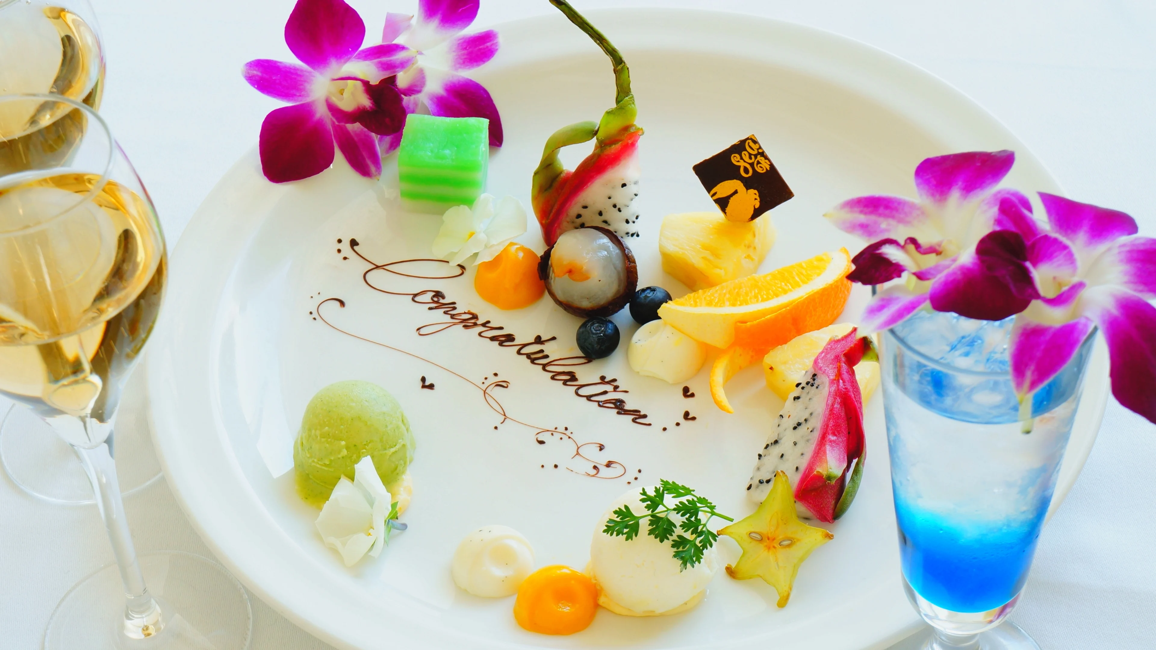 メッセージ付デザートプレート