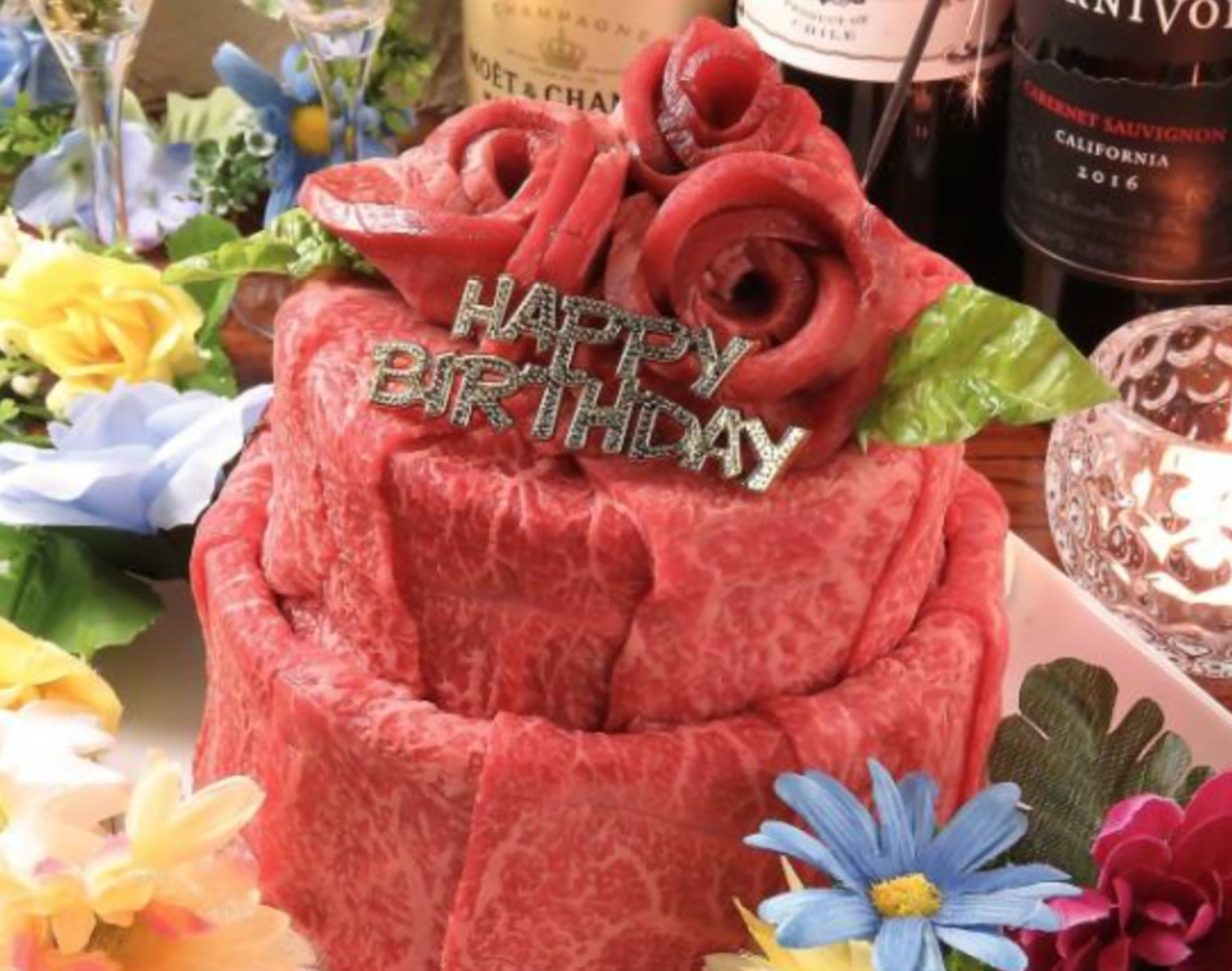 オリジナル肉ケーキ＋極上黒毛和牛のコース