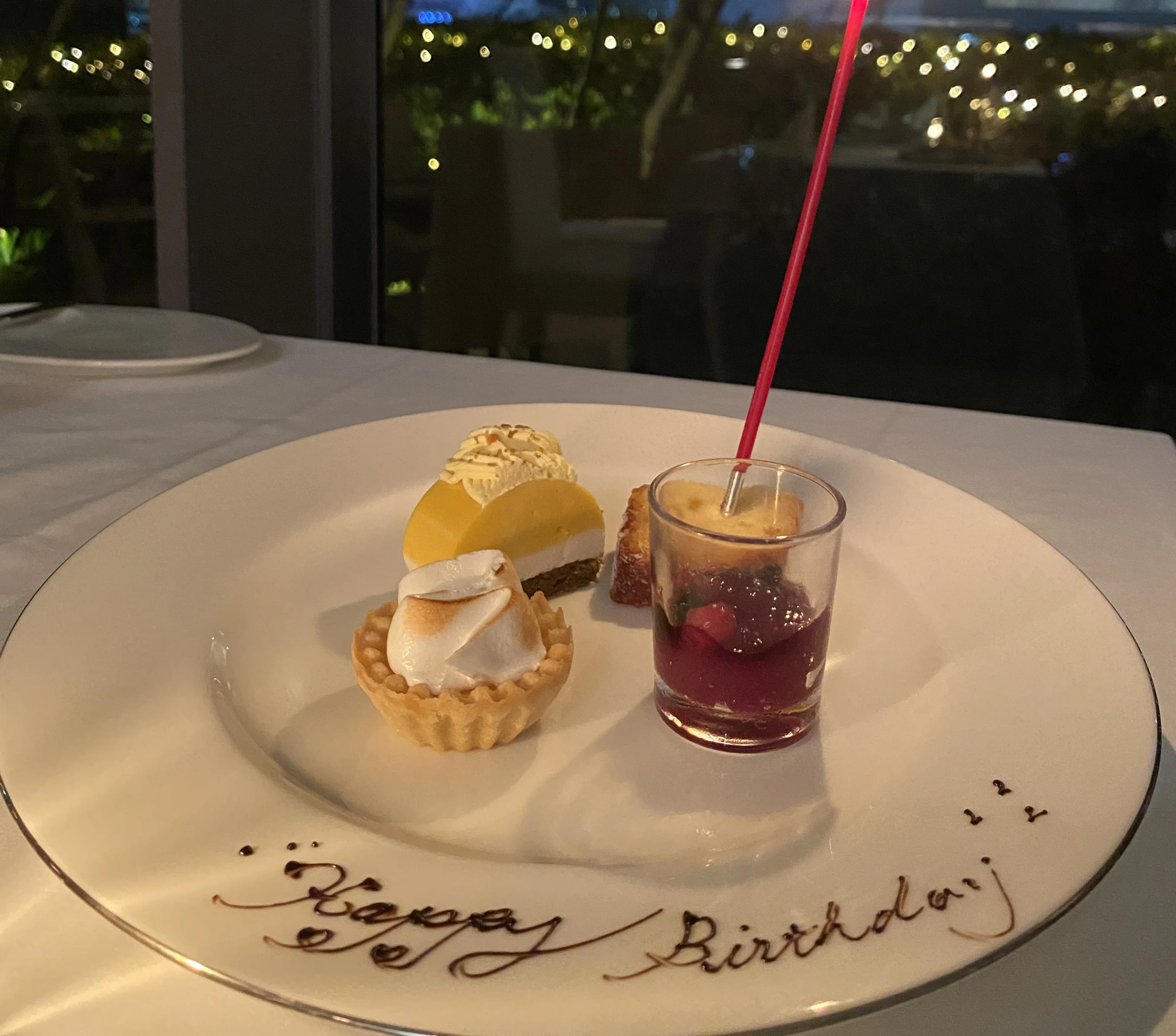 メッセージ付きデザートプレート