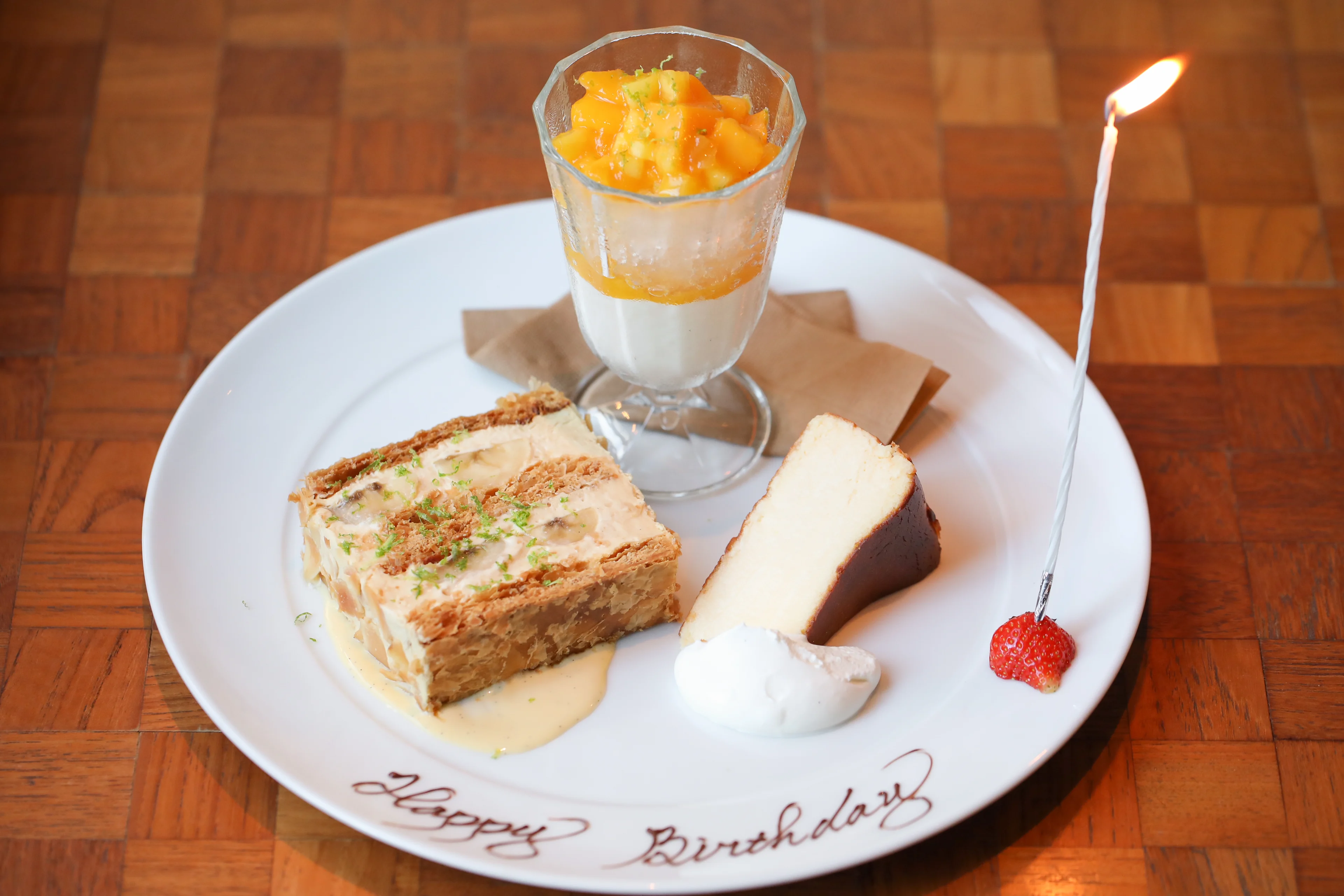 メッセージ付きデザートプレート