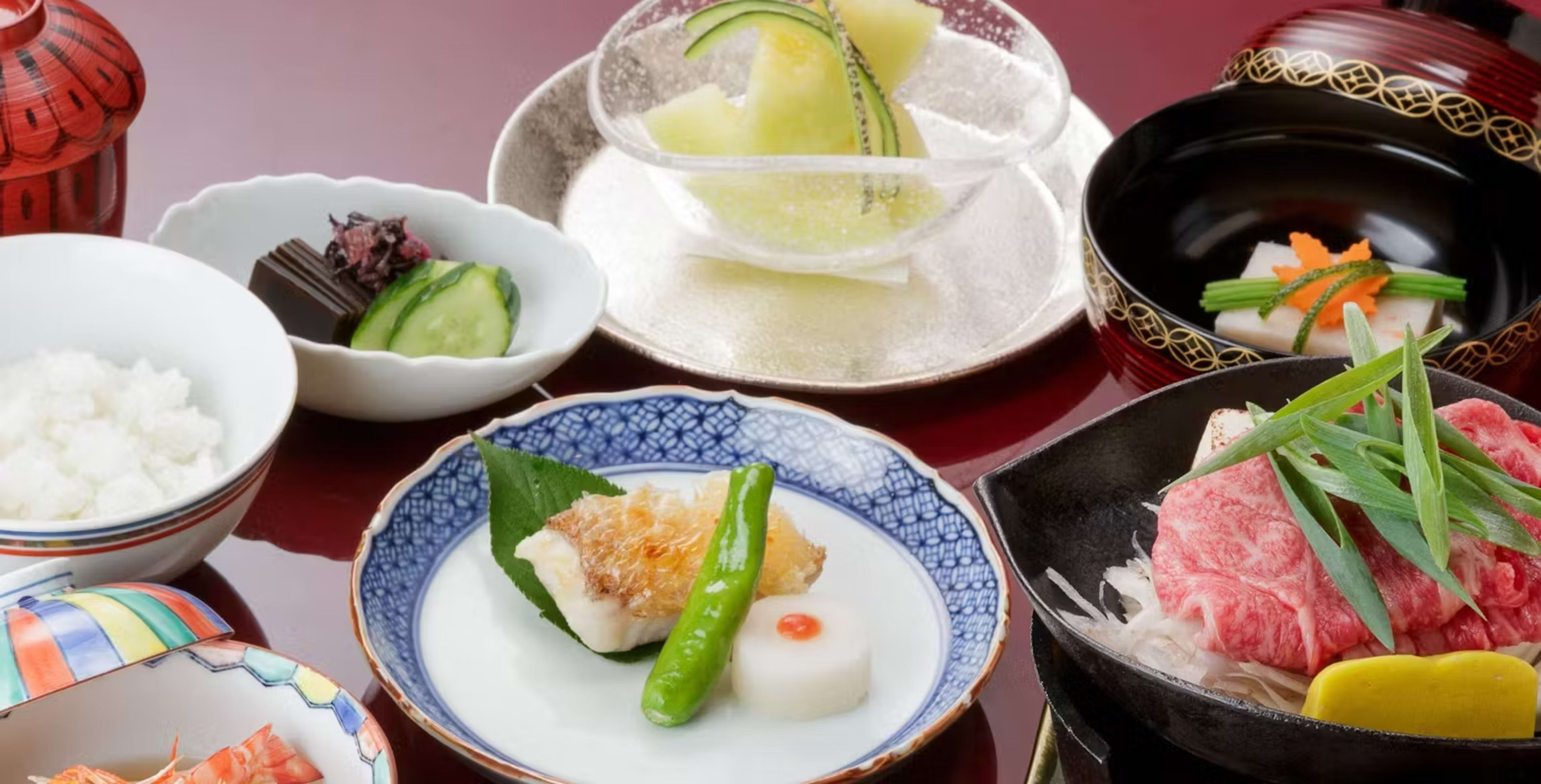 【個室確約★接待・会食プラン】牛肉陶板焼き含む、旬彩懐石全2種【宴プラン】＋飲み放題★明治十年創業の老舗でおもてなし★西梅田駅直結