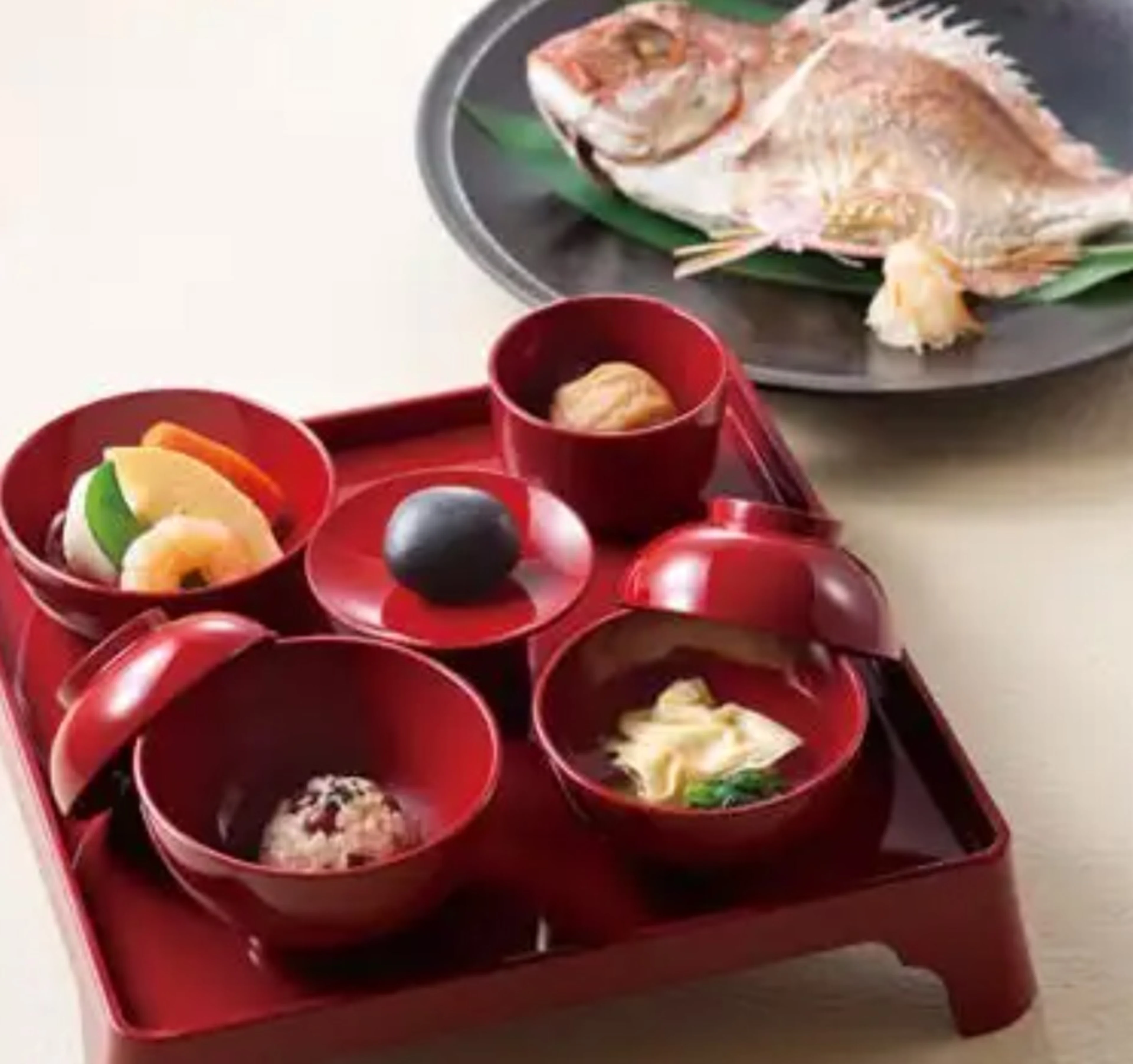 焼鯛付きお食い初め膳(有料：3,800円)