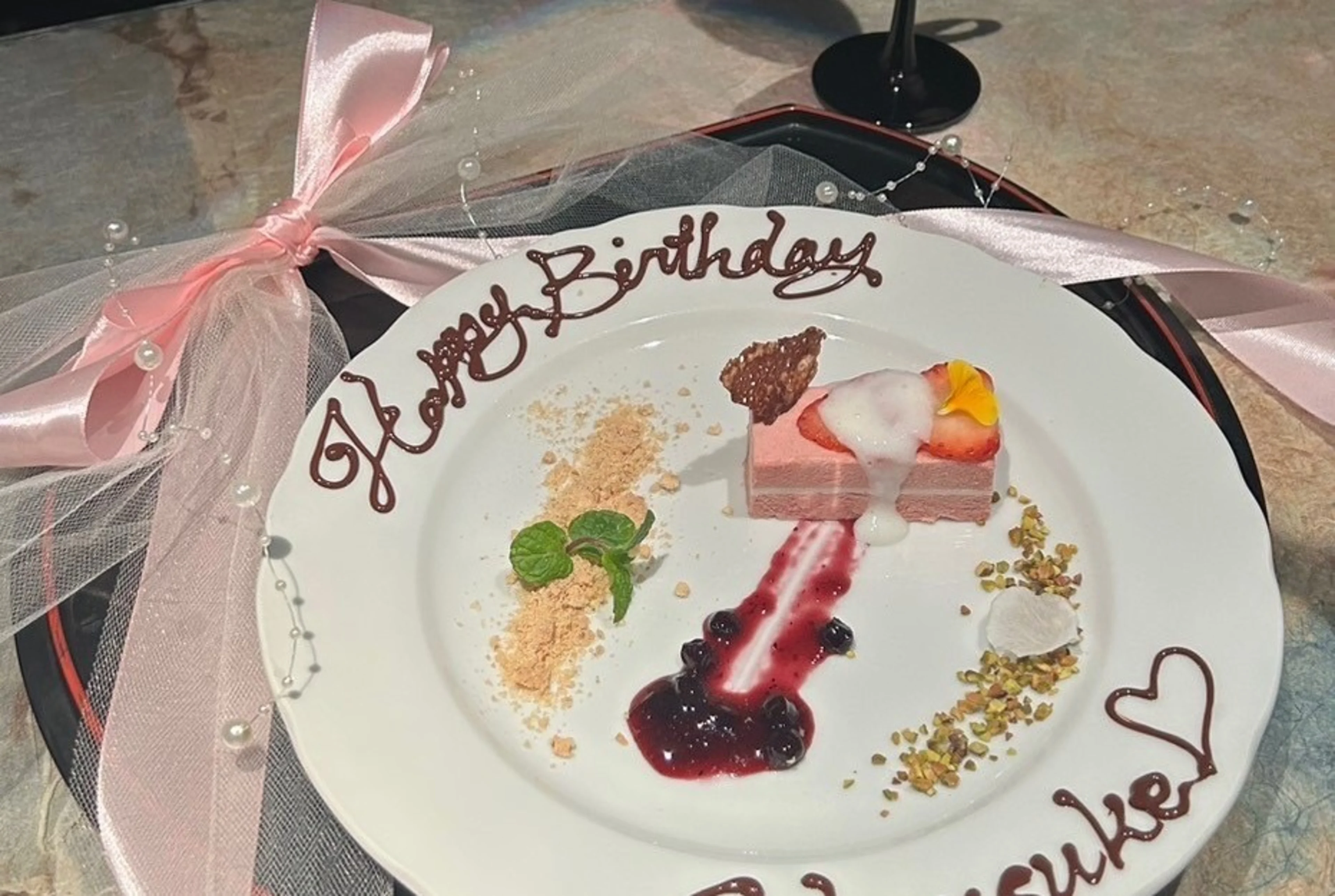 メッセージ付きデザートプレート