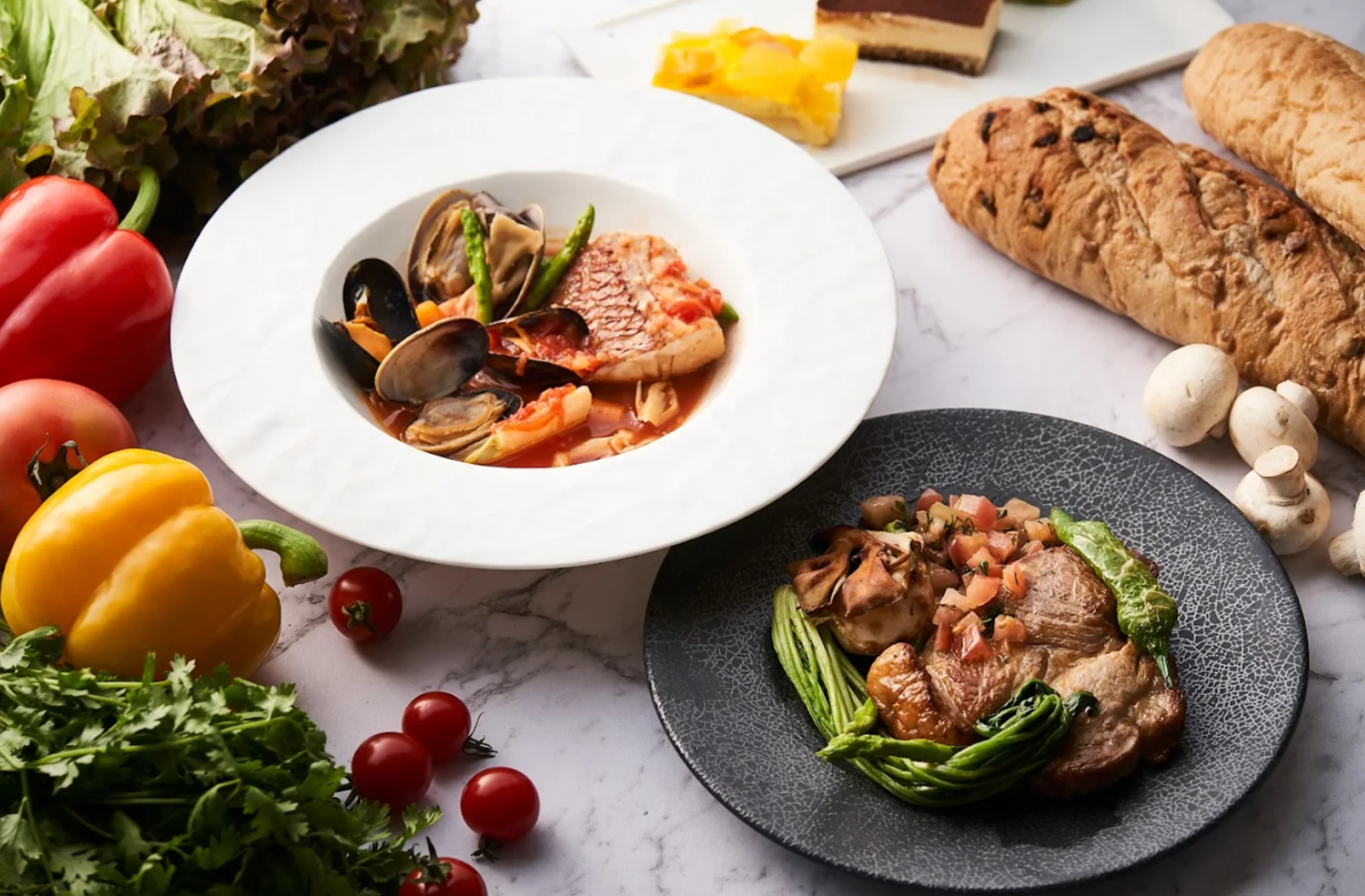 パスタや肉料理メインのビュッフェ