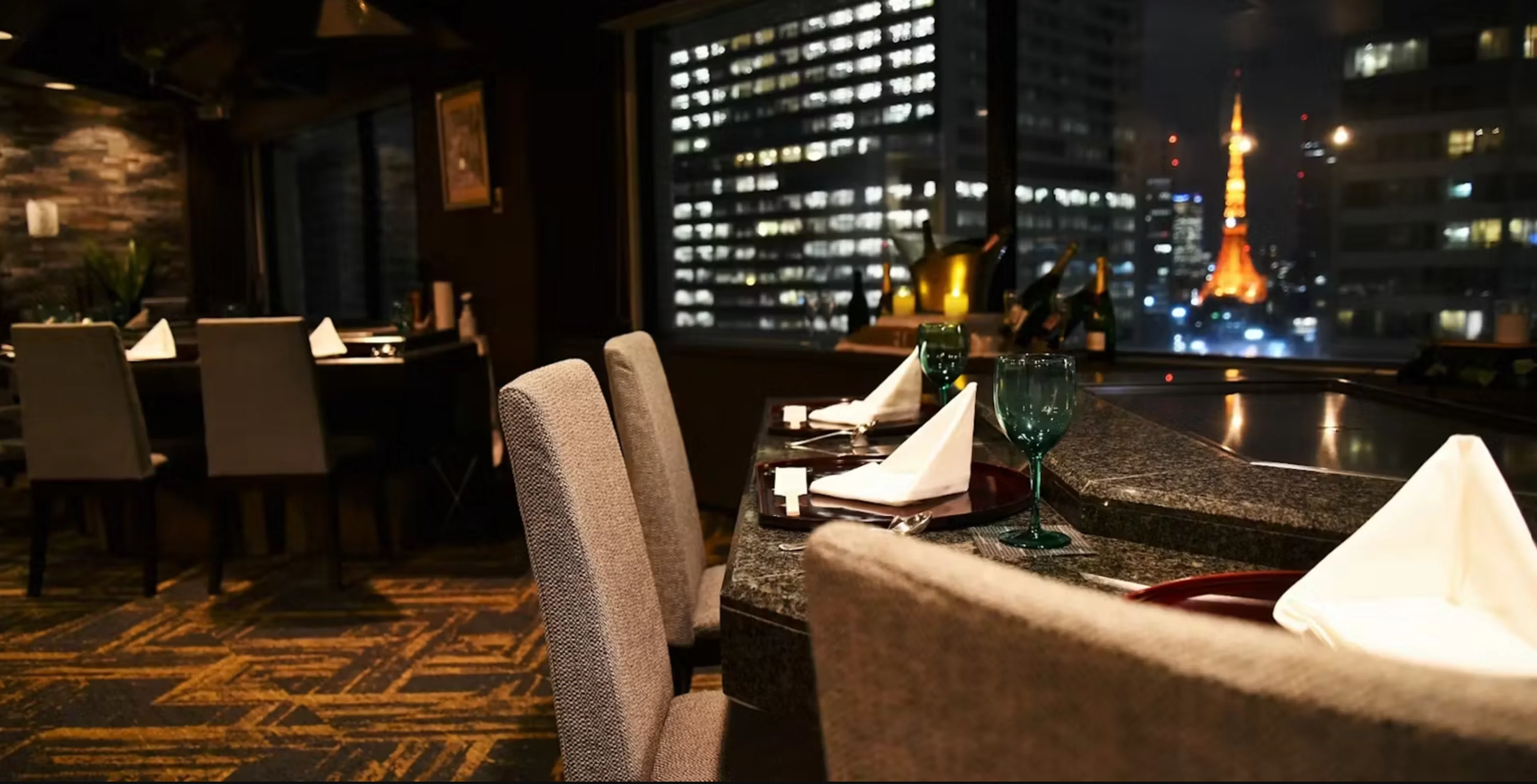 【最上階ディナー×最大12名★大人数のお祝いプラン】百年の恵みおおいた和牛の鉄板焼コース★メッセージ付きプレート★都心の夜景とともにベイサイドホテルアジュール竹芝で満喫