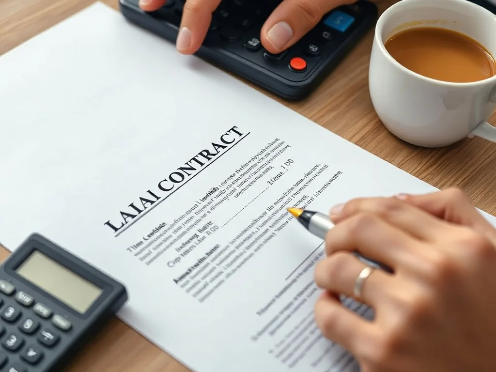 Contrato empresarial com taxas de juros destacadas