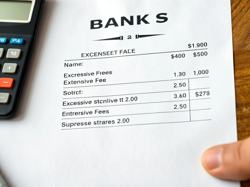 Extrato bancário com taxas e encargos elevados, gerando preocupação.