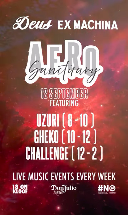 Afro Sanctuary event poster