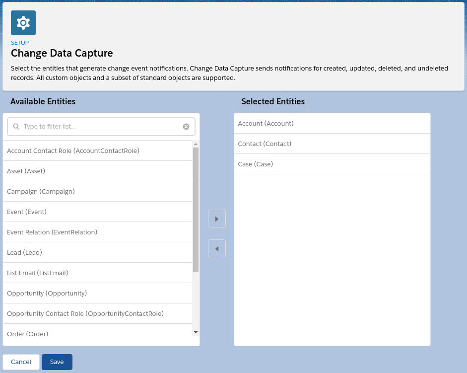 change data capture