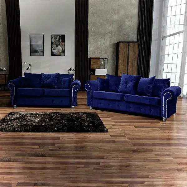 Raton Blue 3 Plus 2 Sofa Set - Sofa Sets