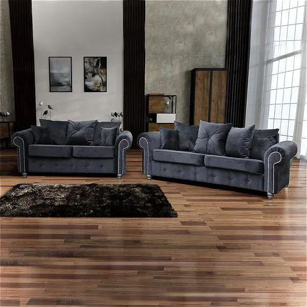 Raton Grey 3 Plus 2 Sofa Set - Sofa Sets