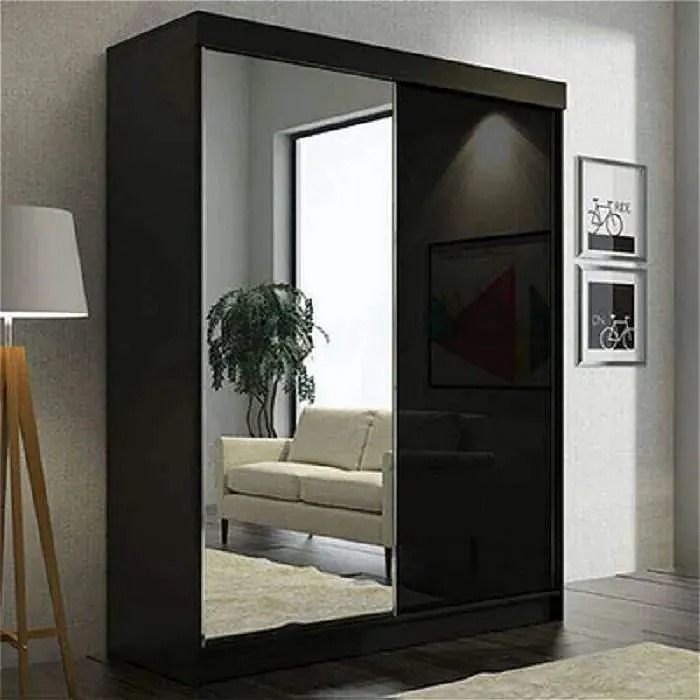 Vikas II High Gloss Wardrobe Black - High Gloss Wardrobes