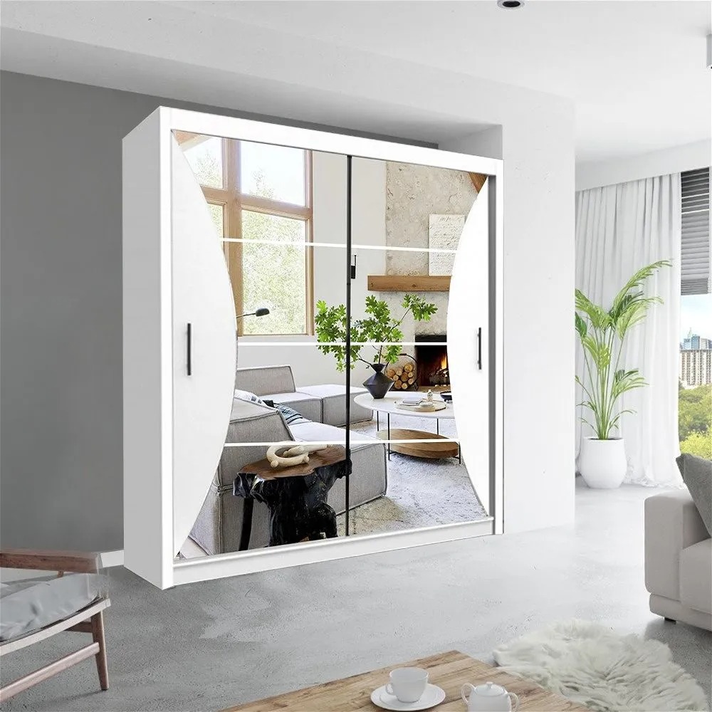 California II Sliding Wardrobe White - Sliding Wardrobes
