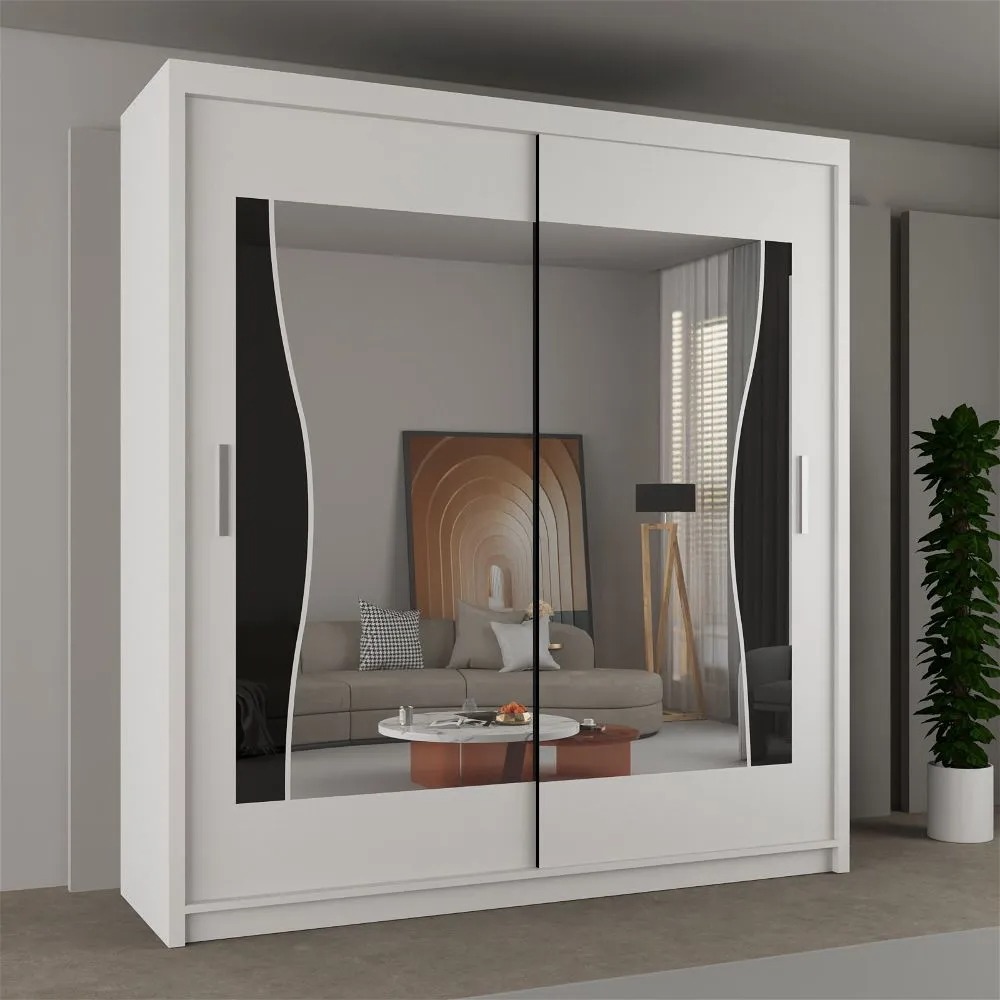 Batumi II Sliding Wardrobe White - Sliding Wardrobes