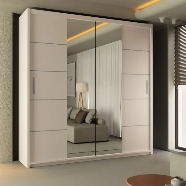Lisbon II Sliding Wardrobe White - Sliding Wardrobes