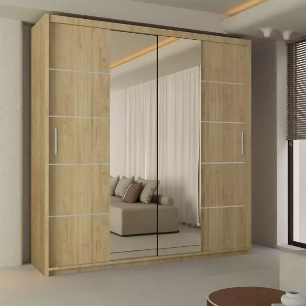 Lisbon II  Sliding Wardrobe Oak - Sliding Wardrobes