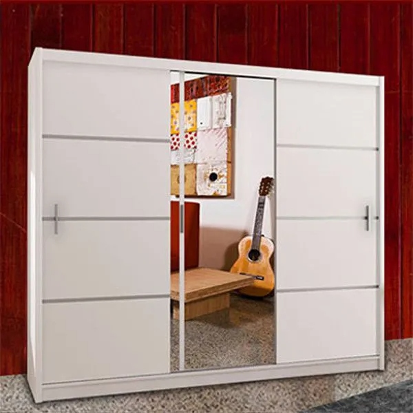Vision II Sliding Wardrobe 250cm White - Sliding Wardrobes