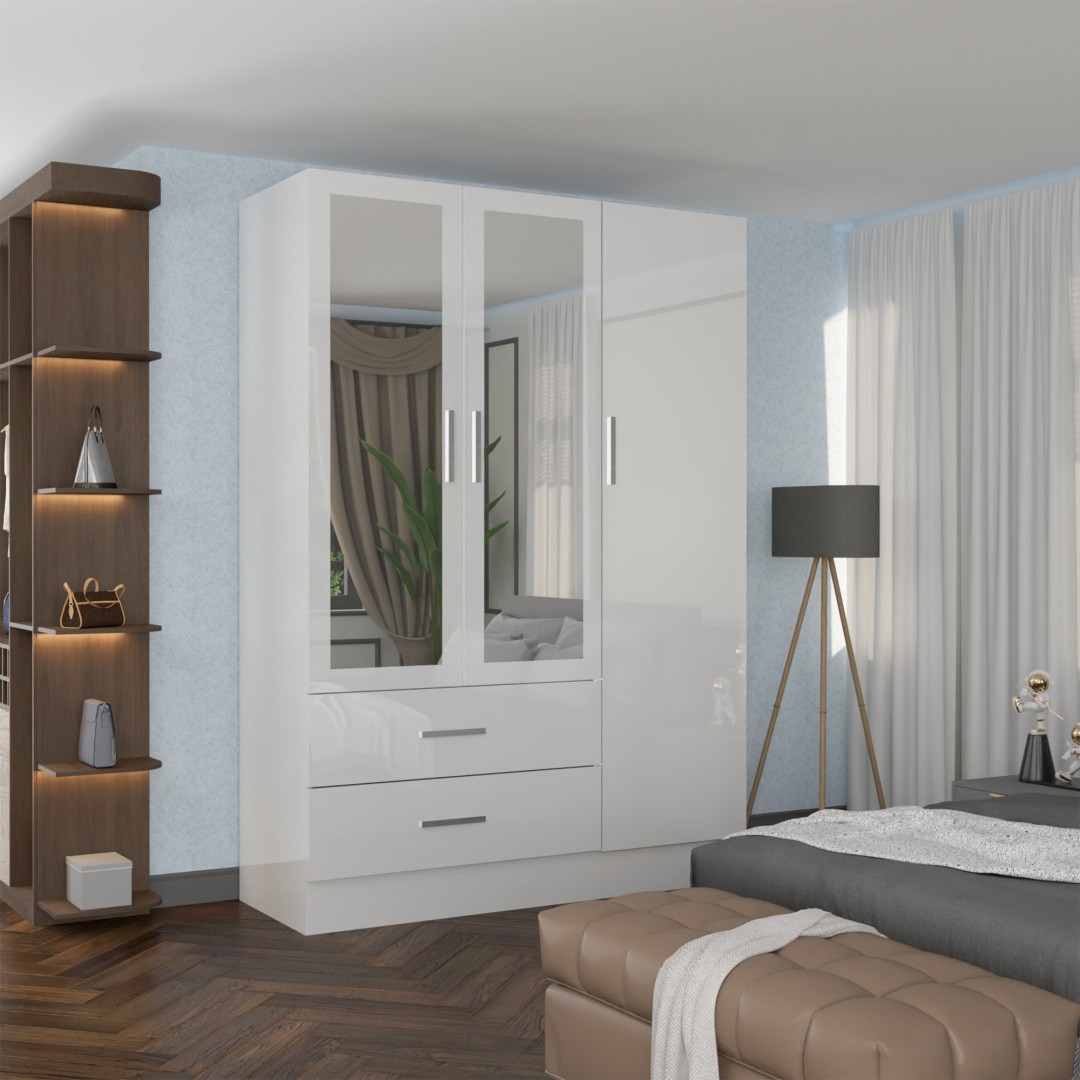 3 Door High Gloss Wardrobe  - High Gloss Wardrobes