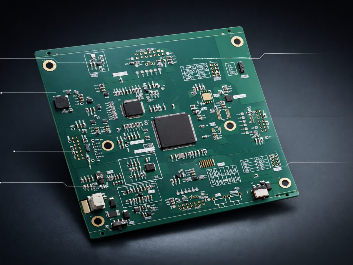 STM32 Mixed-Signal Controller PCB — 8 Layers, SI/PI + EMC - Image 1
