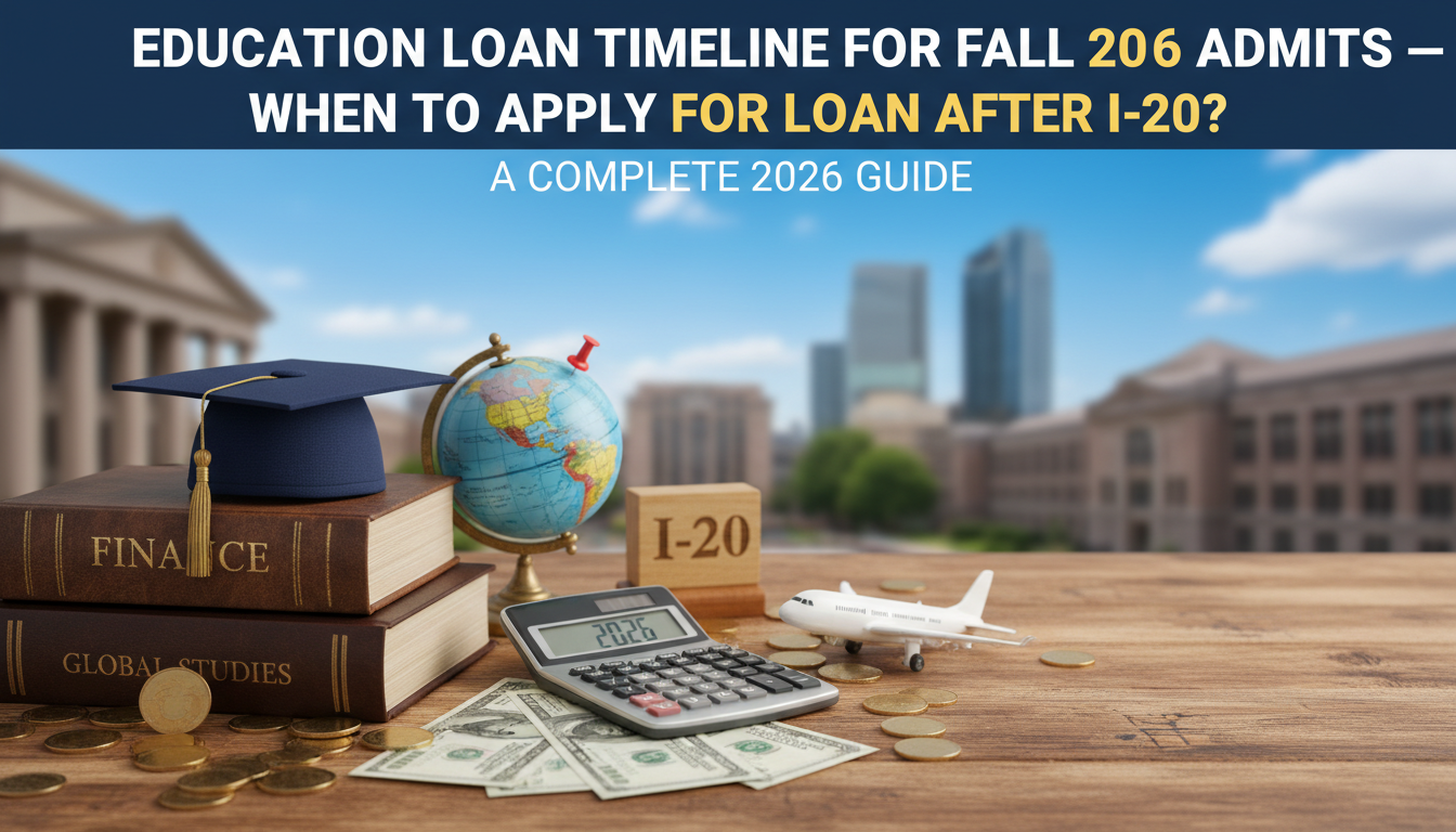 Education Loan Timeline for Fall 2026 Admits — When to Apply for Loan After I-20?