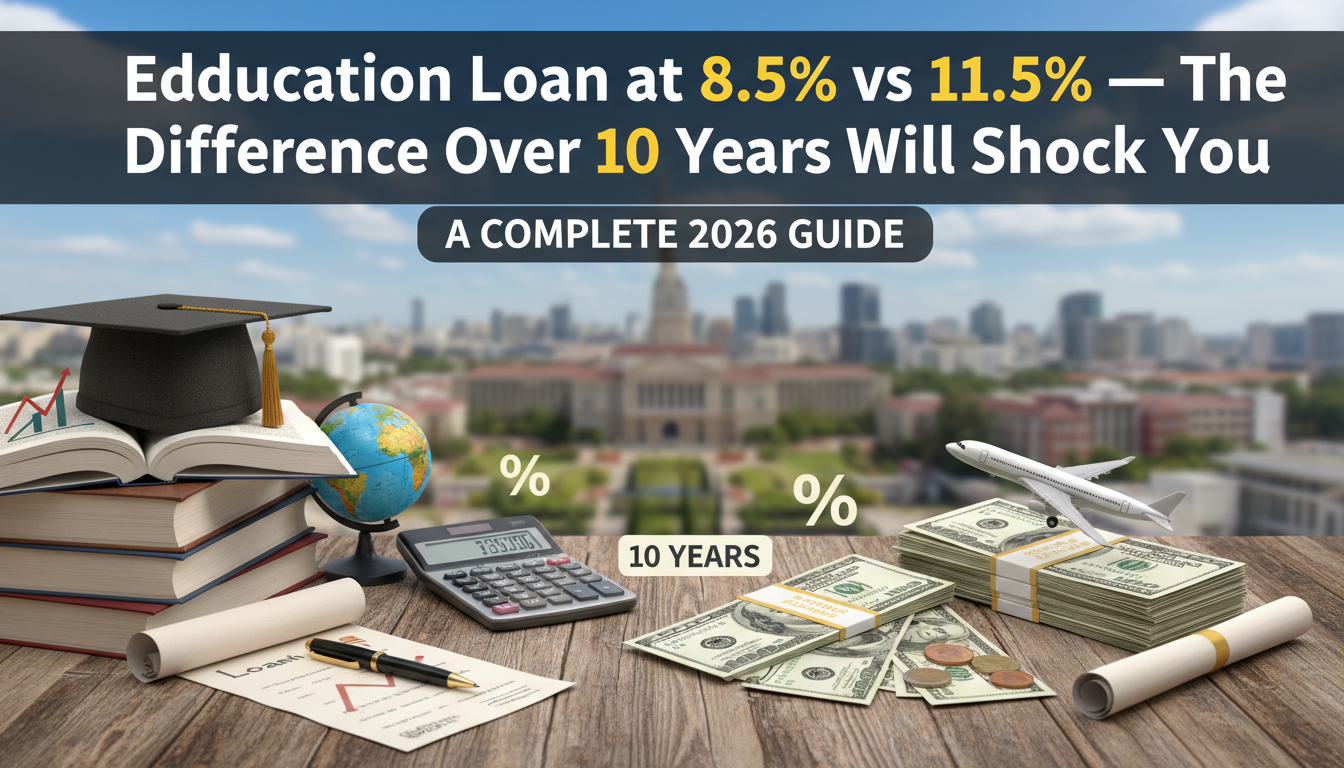 Education Loan at 8.5% vs 11.5% — The Difference Over 10 Years Will Shock You