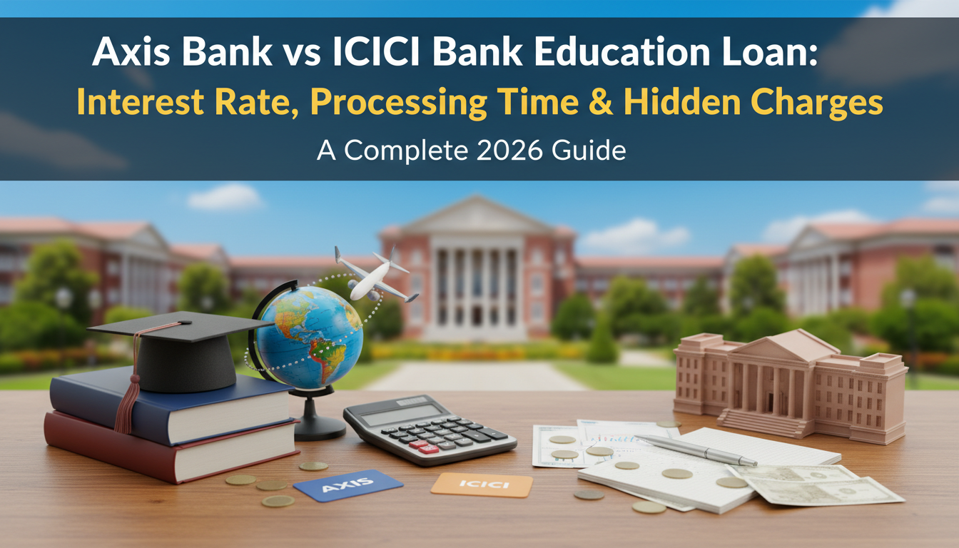 Axis Bank vs ICICI Bank Education Loan: Interest Rate, Processing Time & Hidden Charges