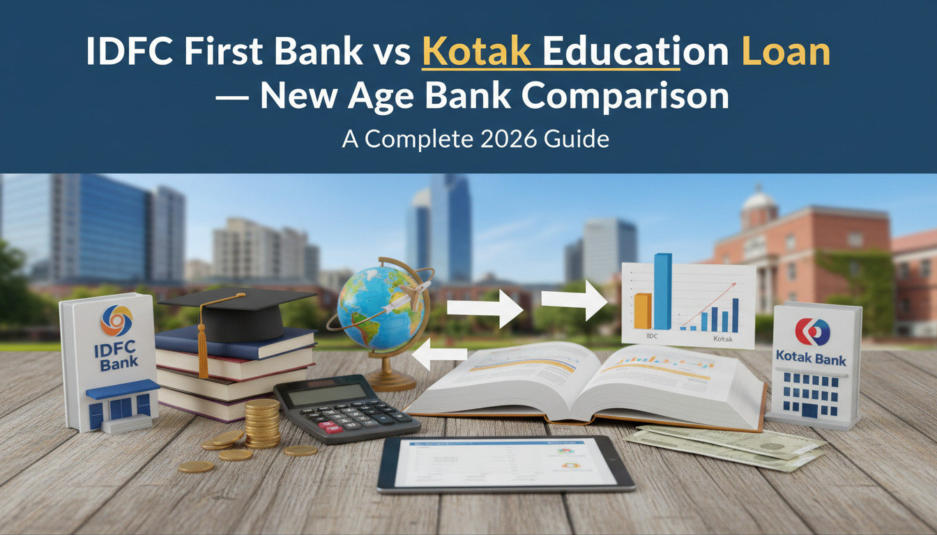 IDFC First Bank vs Kotak Education Loan — New Age Bank Comparison