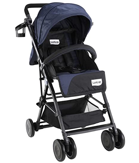 Amazon offers on Handpicked Deals - LuvLap Magic Portable Stroller/Pram, Compact & Lightweight, Newborn Baby/Kids, 0-3 Years (Navy Blue)