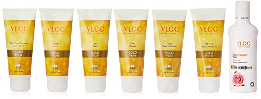 Amazon offers on Handpicked Deals - VLCC Gold Facial Kit + Free Rose Water Toner, 300gm + 100ml