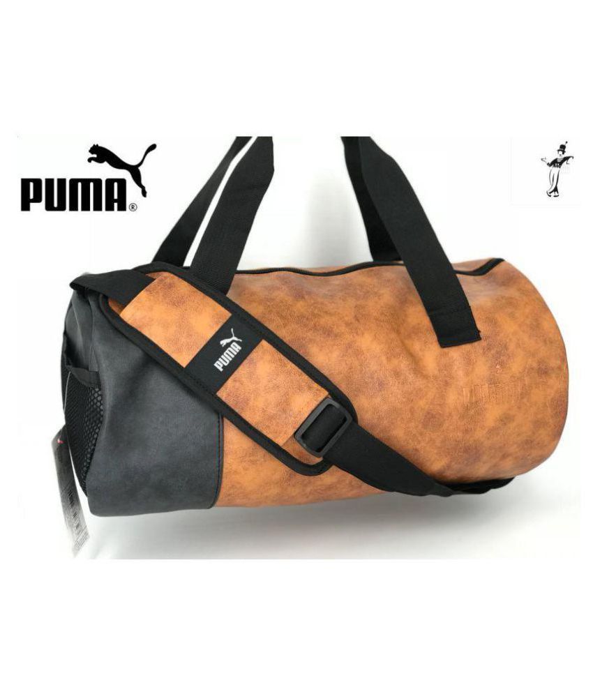 puma gym bag leather